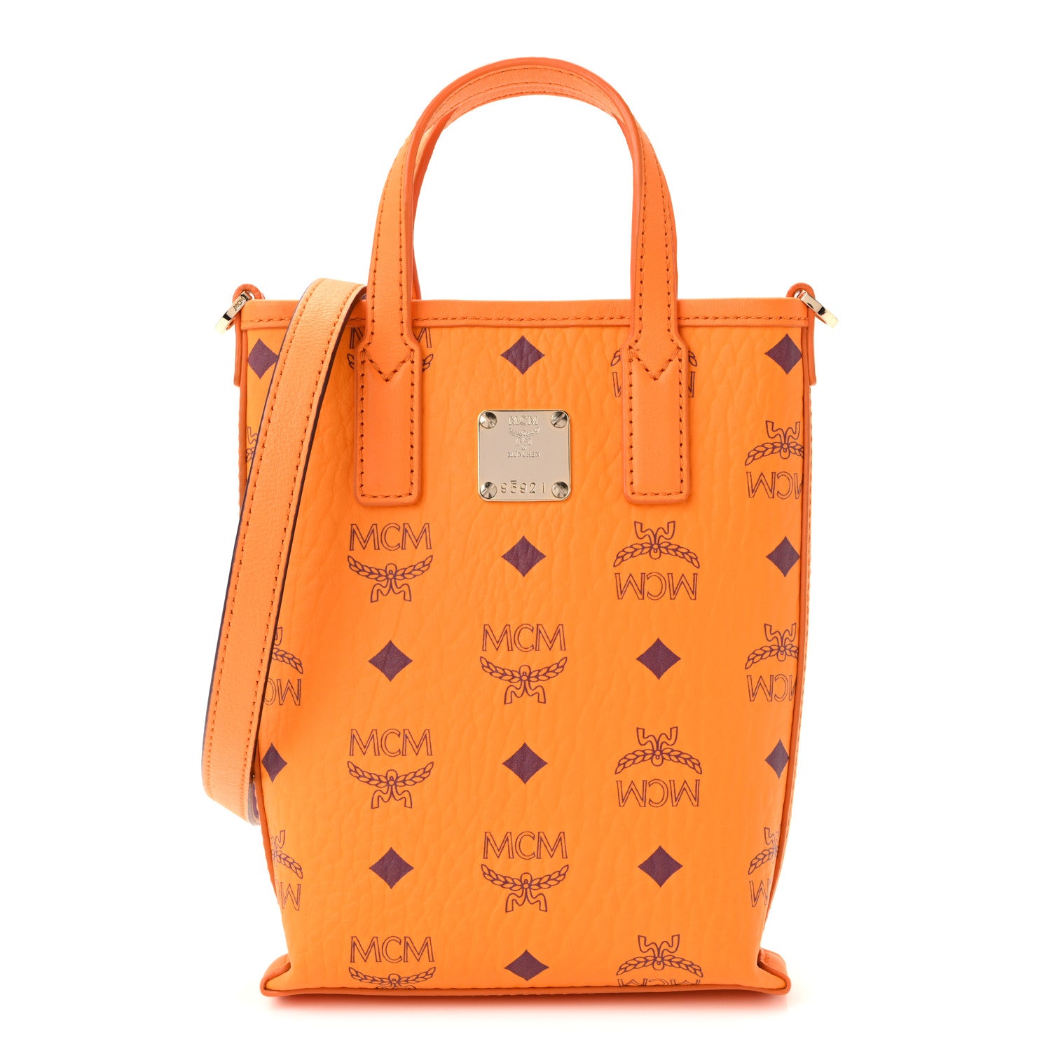 MCM Visetos Mini Aren Tote Orange 1822407 – FASHIONPHILE