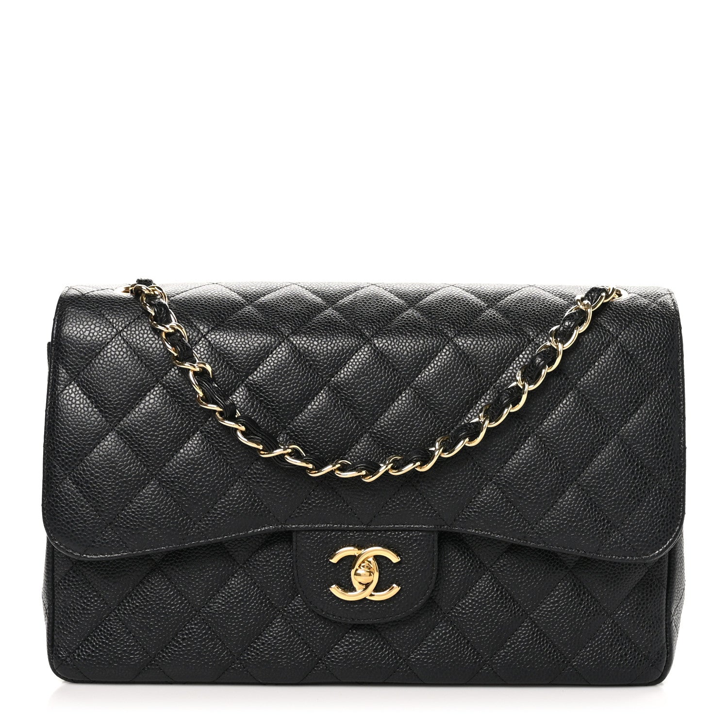Chanel Caviar Quilted Jumbo Double Flap Black 1 of 11