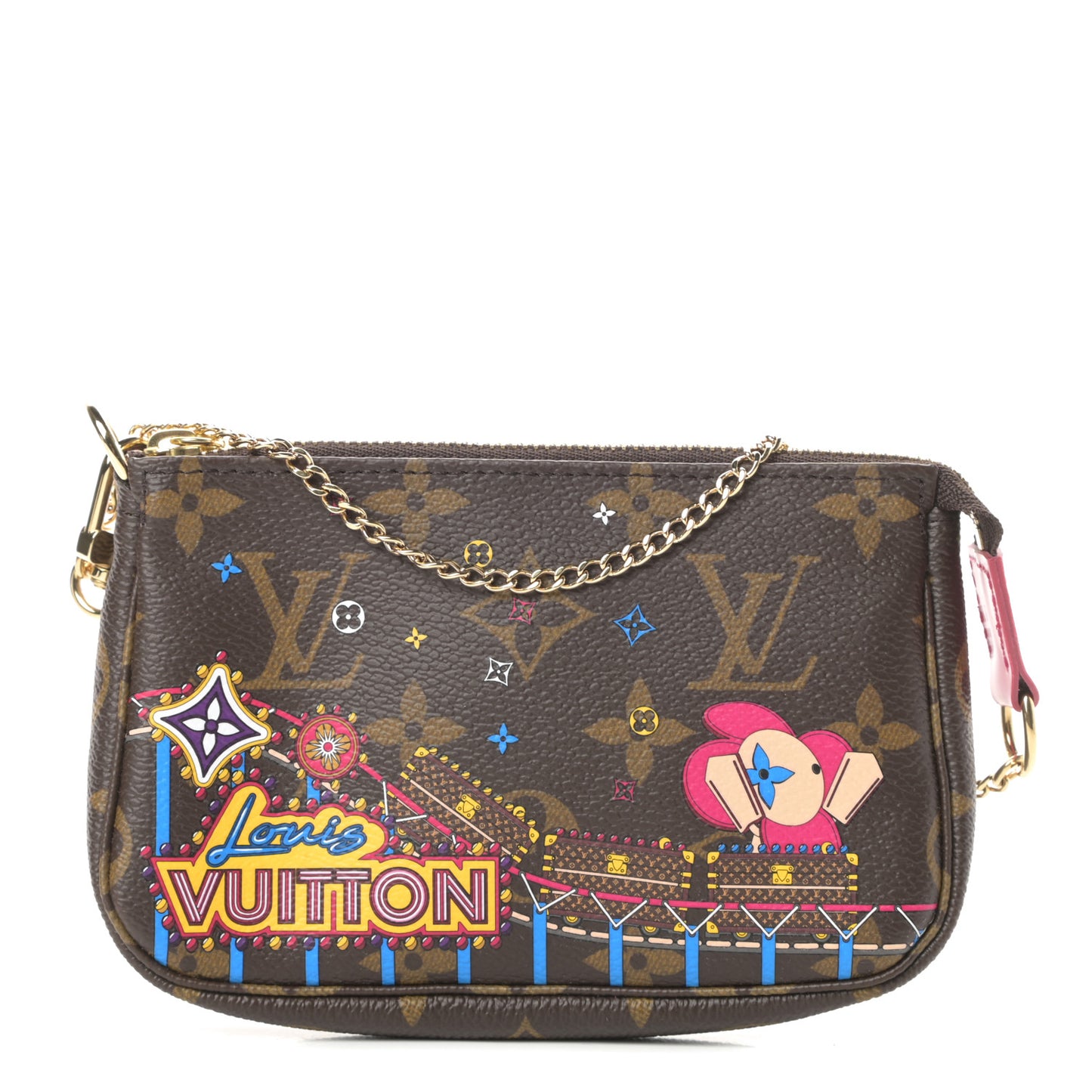 Monogram 2020 Christmas Animation Roller Coaster Mini Pochette Accessories Pivoine