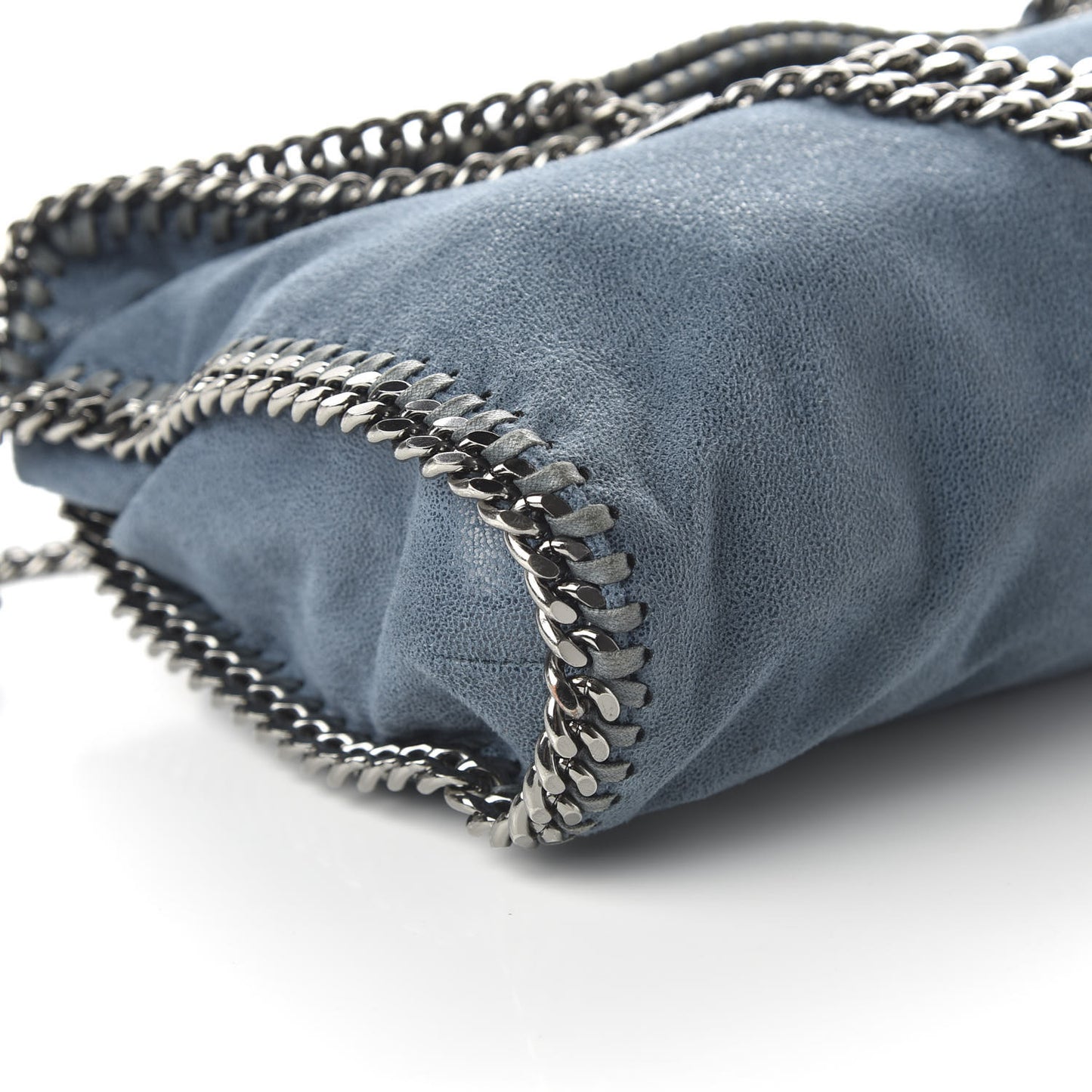 Shaggy Deer Falabella Fold Over Tote Blue