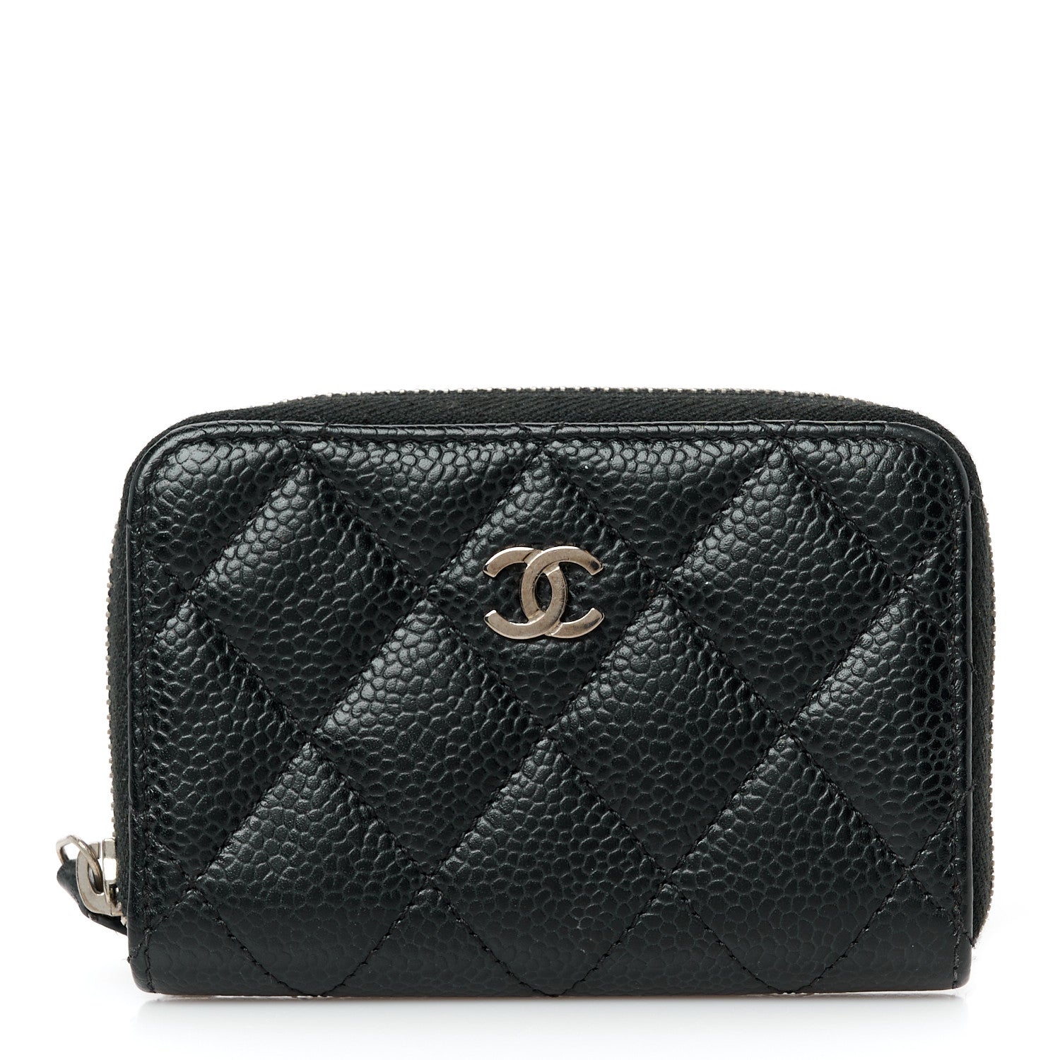 Chanel Caviar Quilted Classic Zipped Coin Purse Black 1864651