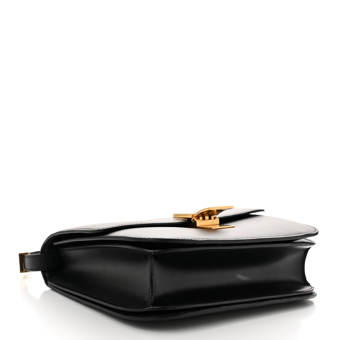 Box Calfskin Medium Classic Box Flap Bag Black