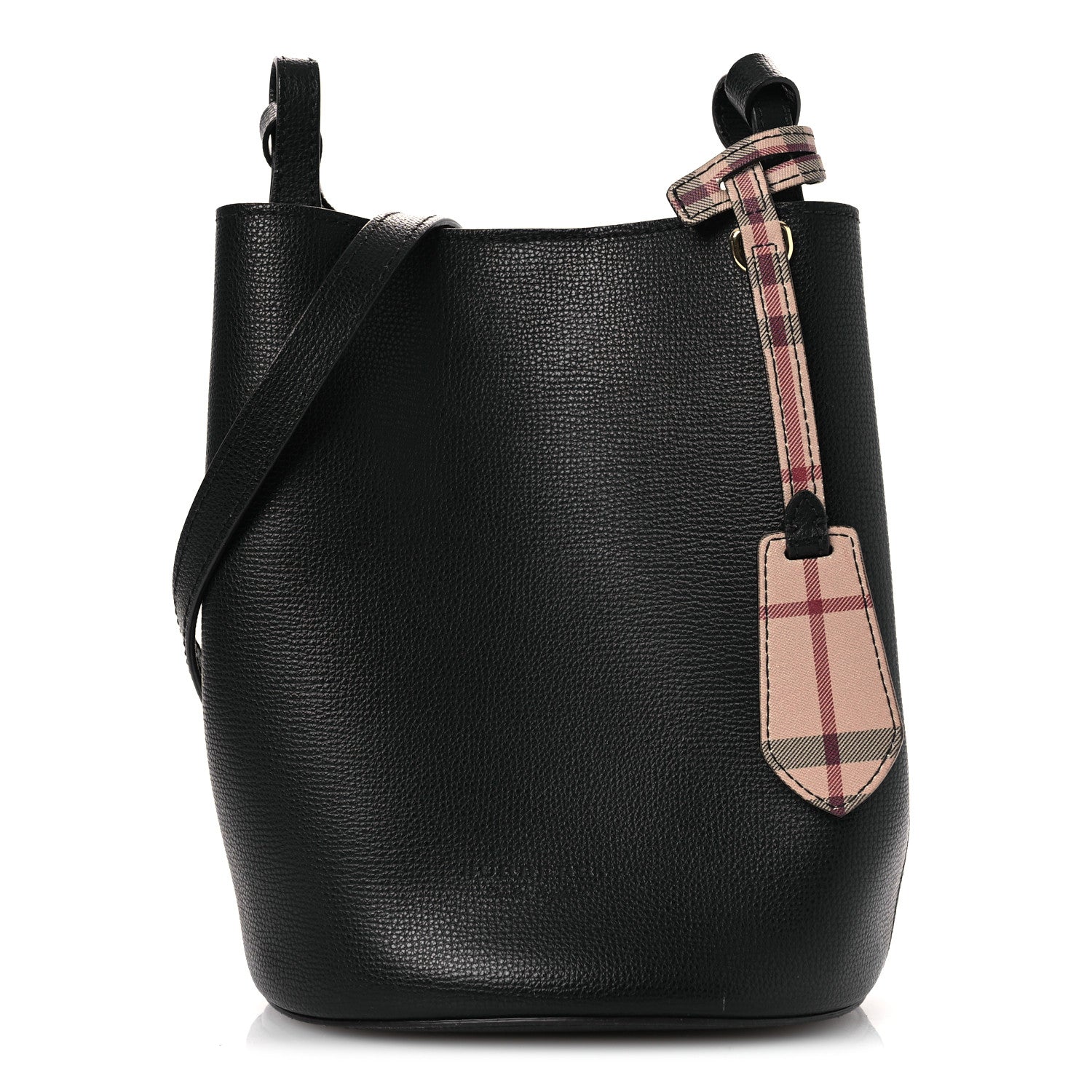 Burberry Calfskin Small Lorne Bucket Crossbody Black 1762687