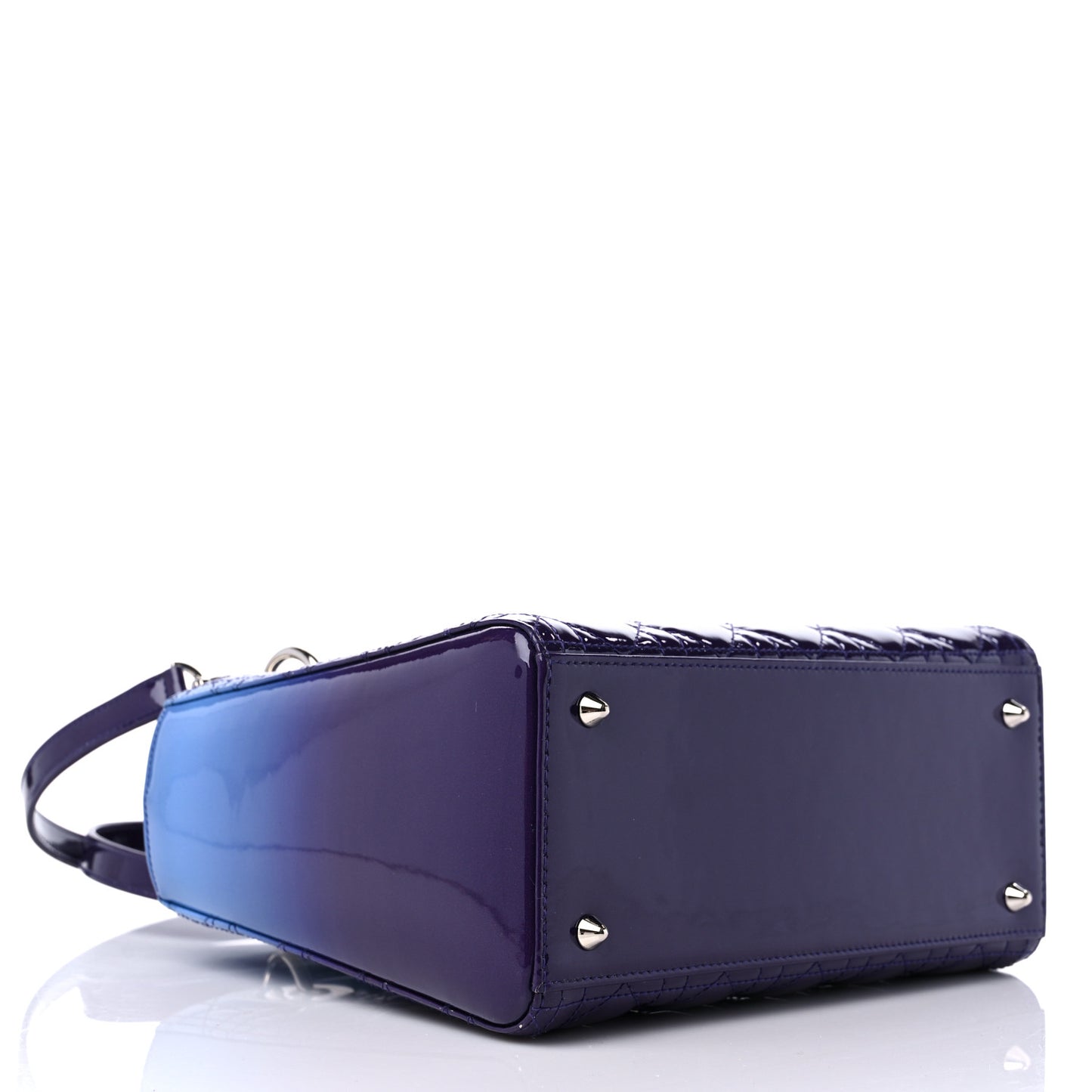 Patent Cannage Gradient Medium Lady Dior Purple Blue