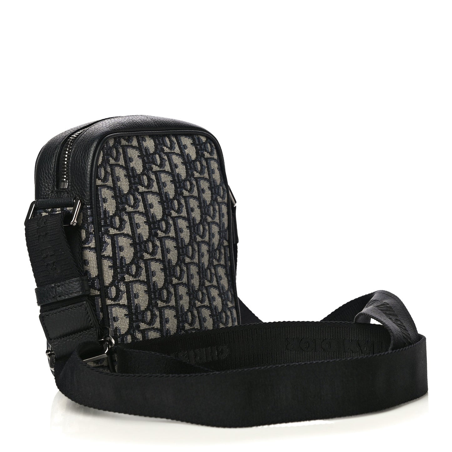 Oblique Messenger Pouch Beige Black