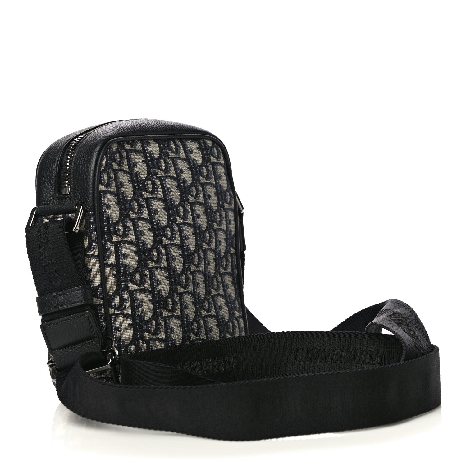 Christian Dior Oblique Messenger Pouch Beige Black 3 of 11