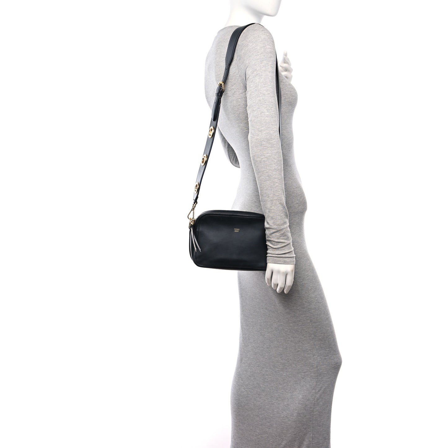 Vitello Century Opaco F is Fendi Camera Case Black