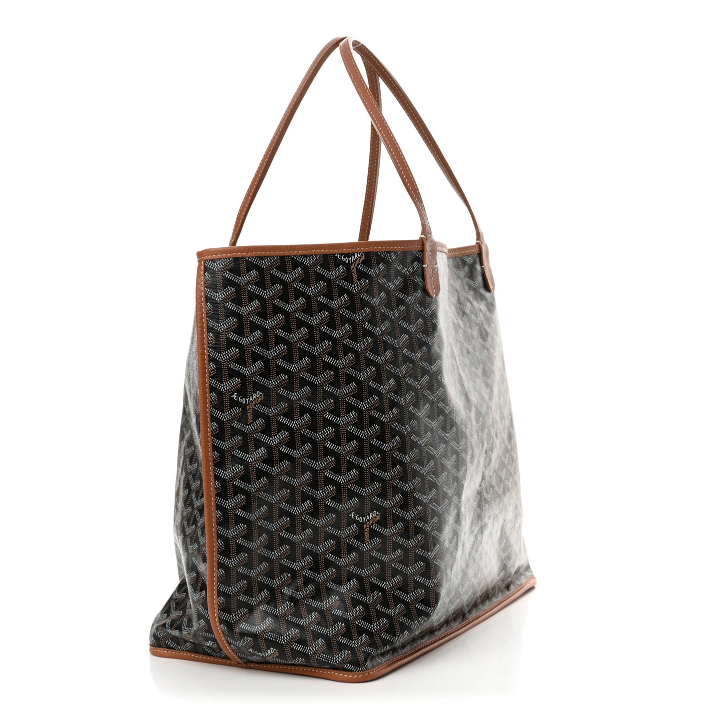 Goyardine Reversible Anjou GM Black Gold