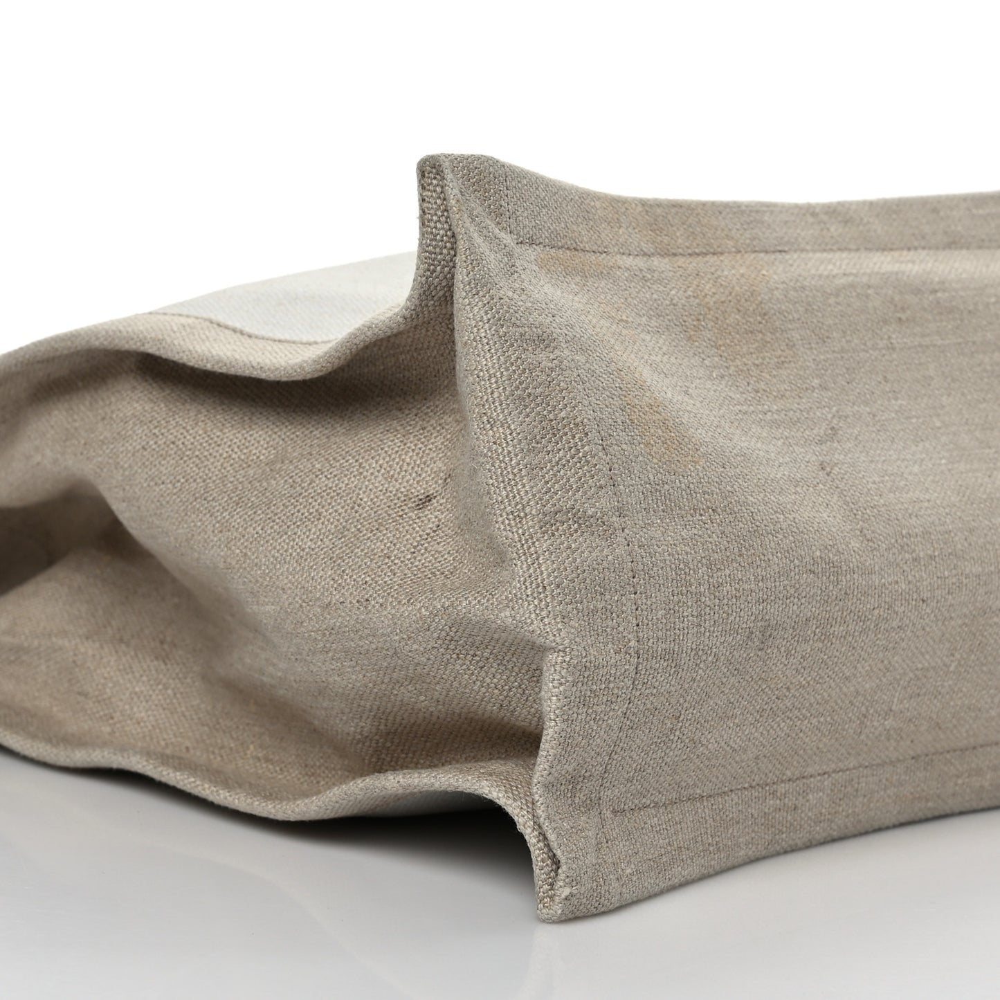 Linen Calfskin Rive Gauche Tote Optic White