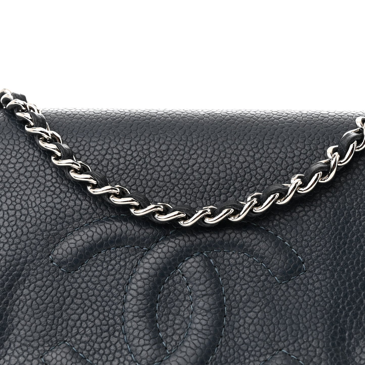 Caviar Half Moon Wallet On Chain WOC Dark Blue