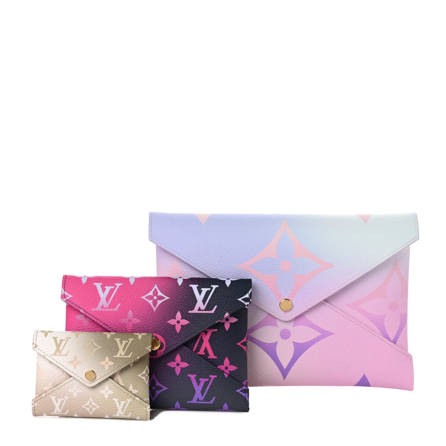 Monogram Giant Spring In The City Kirigami Pochette Set Sunrise Pastel Midnight Fuchsia Sunset Kaki