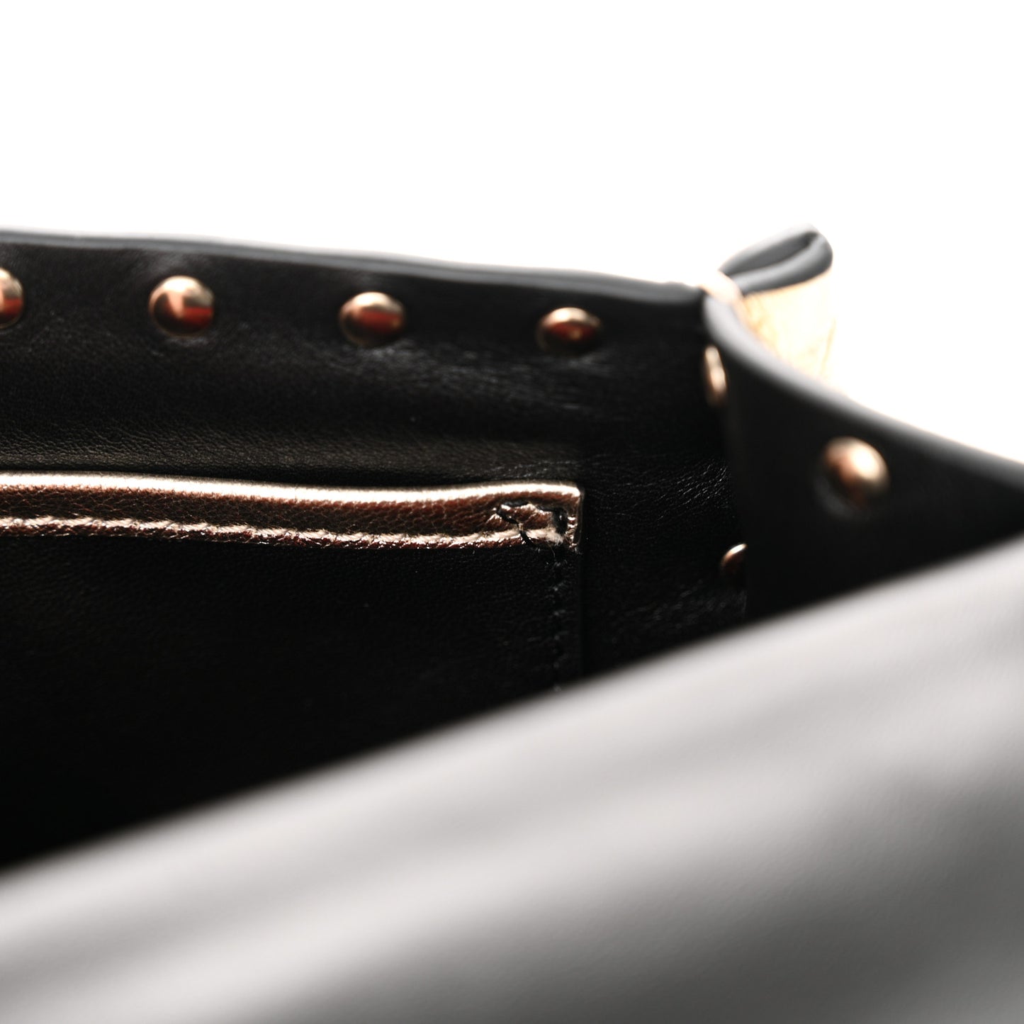 Metallic Wrinkled Lambskin Medium Rockstud Spike Shoulder Bag Mekong
