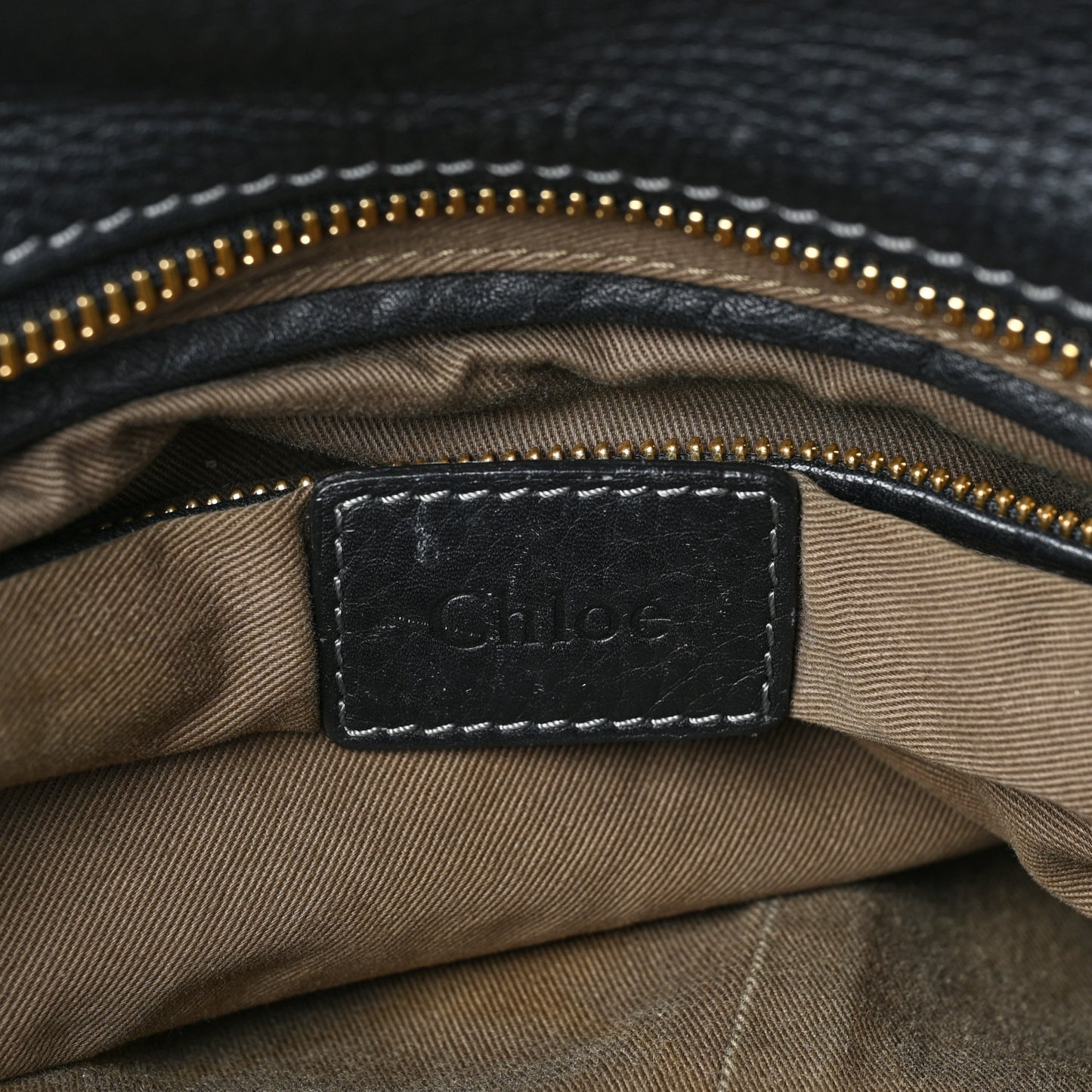 Calfskin Large Marcie Satchel Black