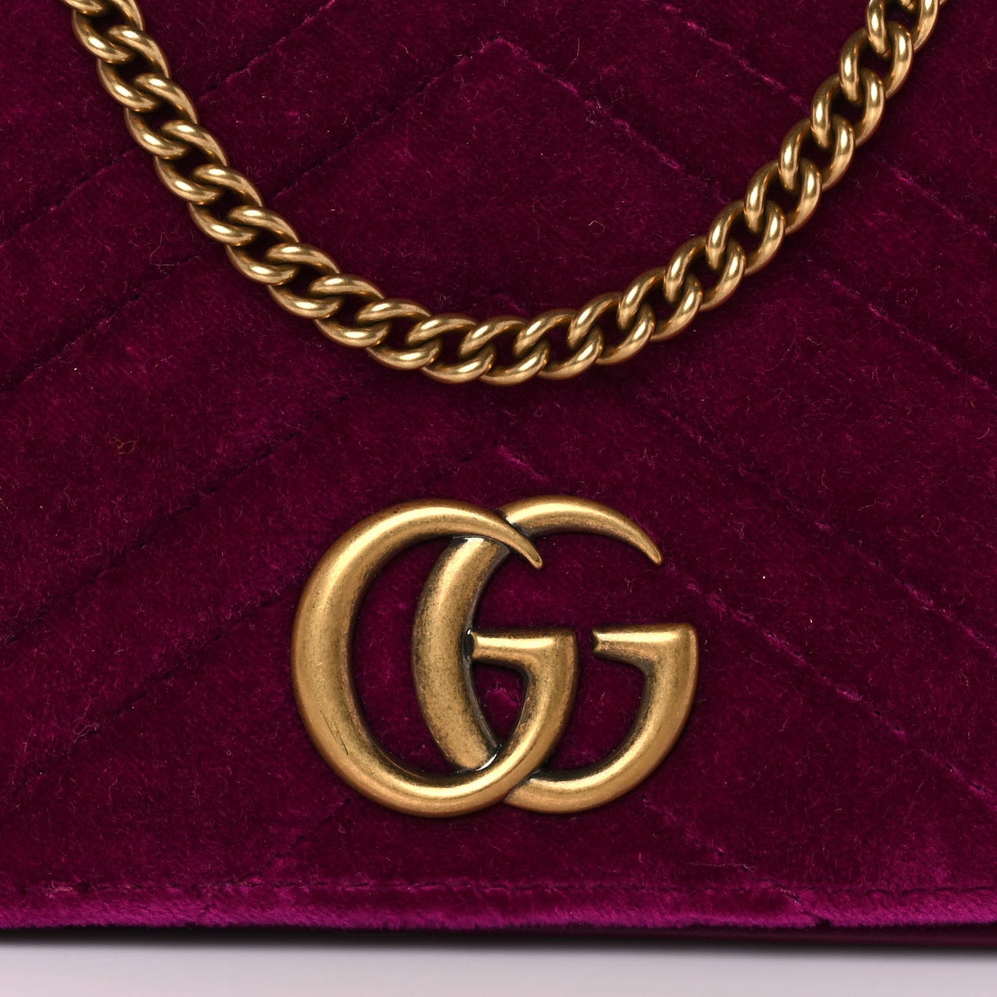 Velvet Matelasse GG Marmont Mini Bag Fuchsia Violet Cyclamen