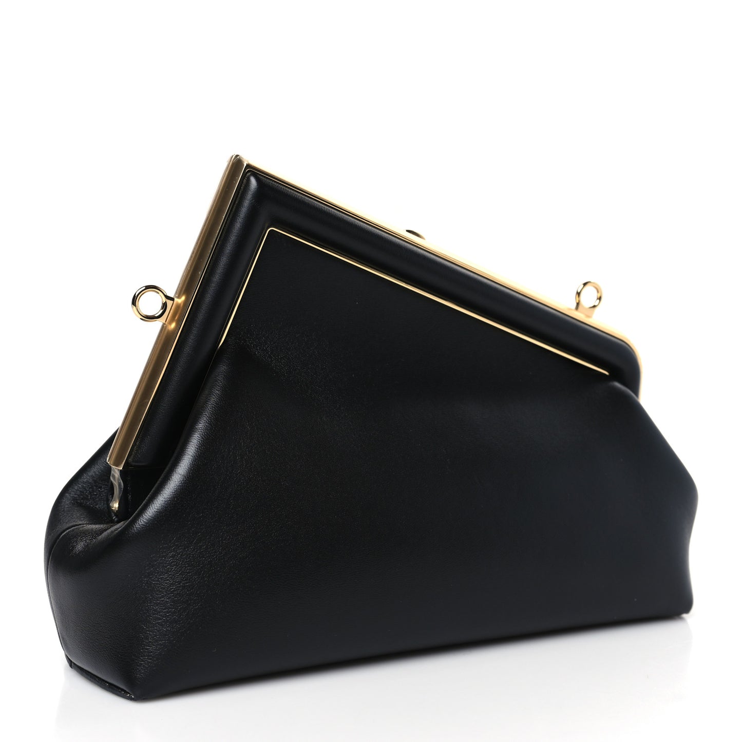 Shiny Nappa Small Fendi First Black
