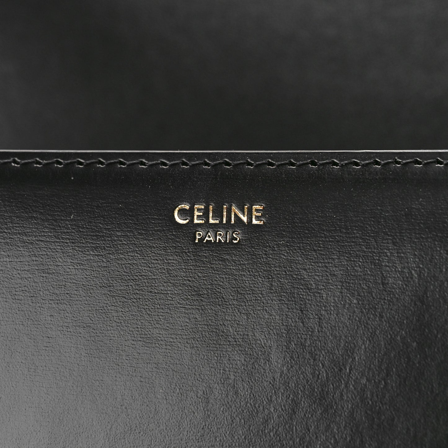 Shiny Calfskin Medium Triomphe Black