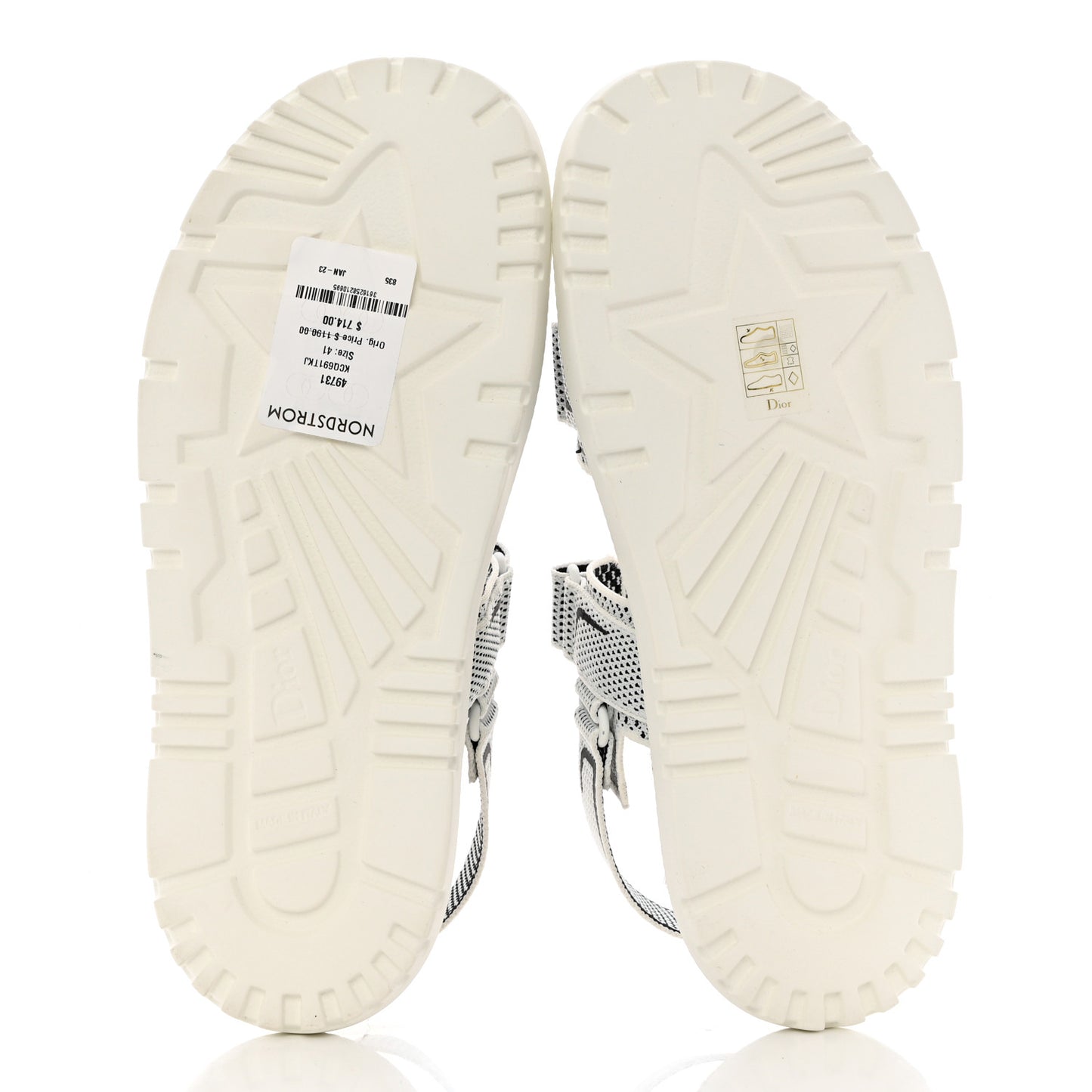 Technical Knit Jute Dioract 10mm Sandals 41 White Black