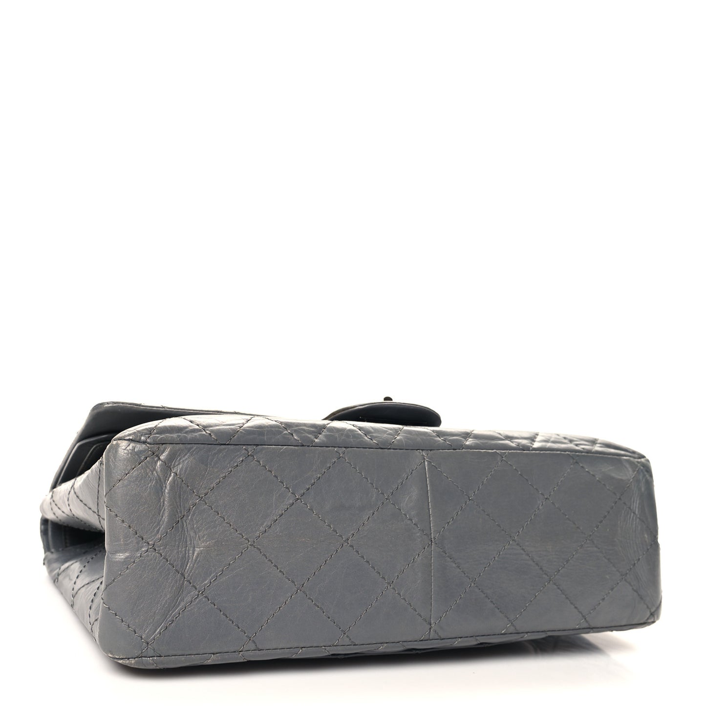 Aged Calfskin Quilted 2.55 Reissue 227 Flap Grey