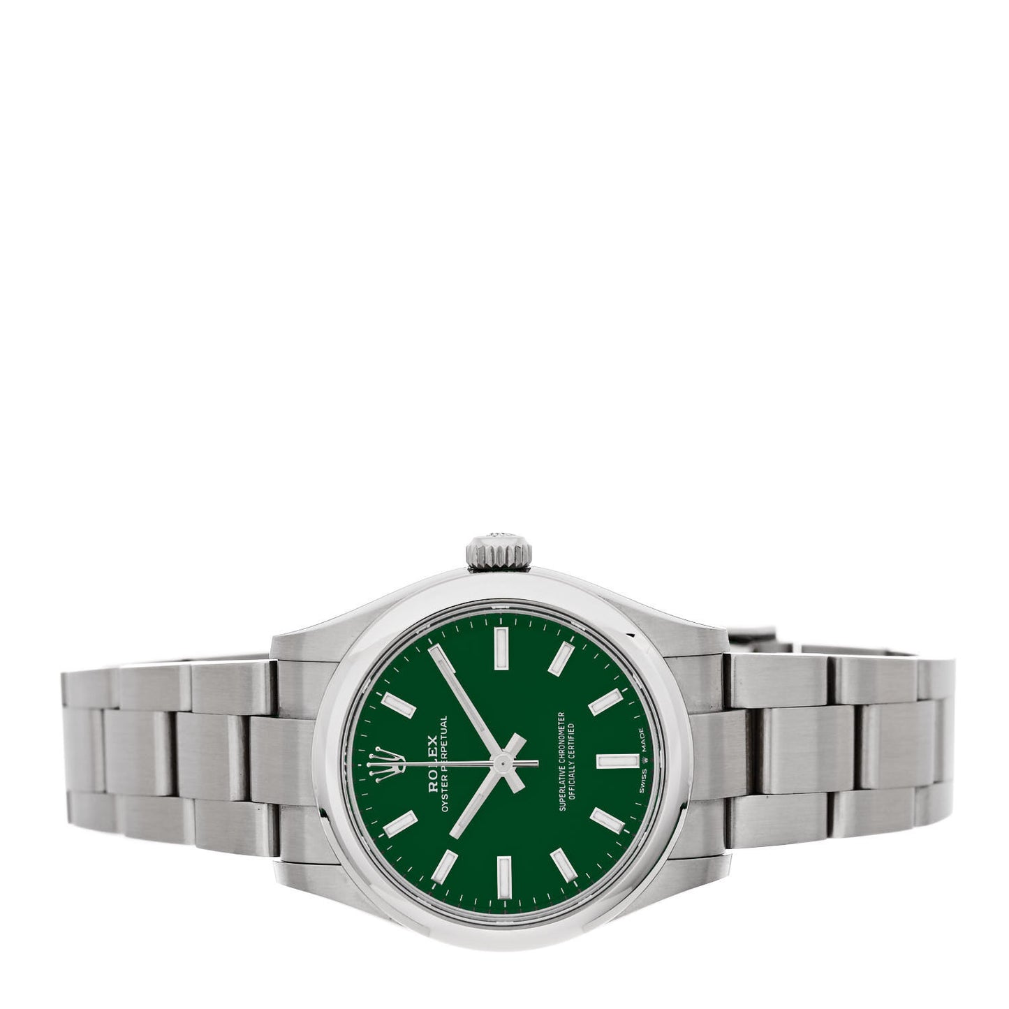 Stainless Steel 31mm Oyster Perpetual Watch Green 277200