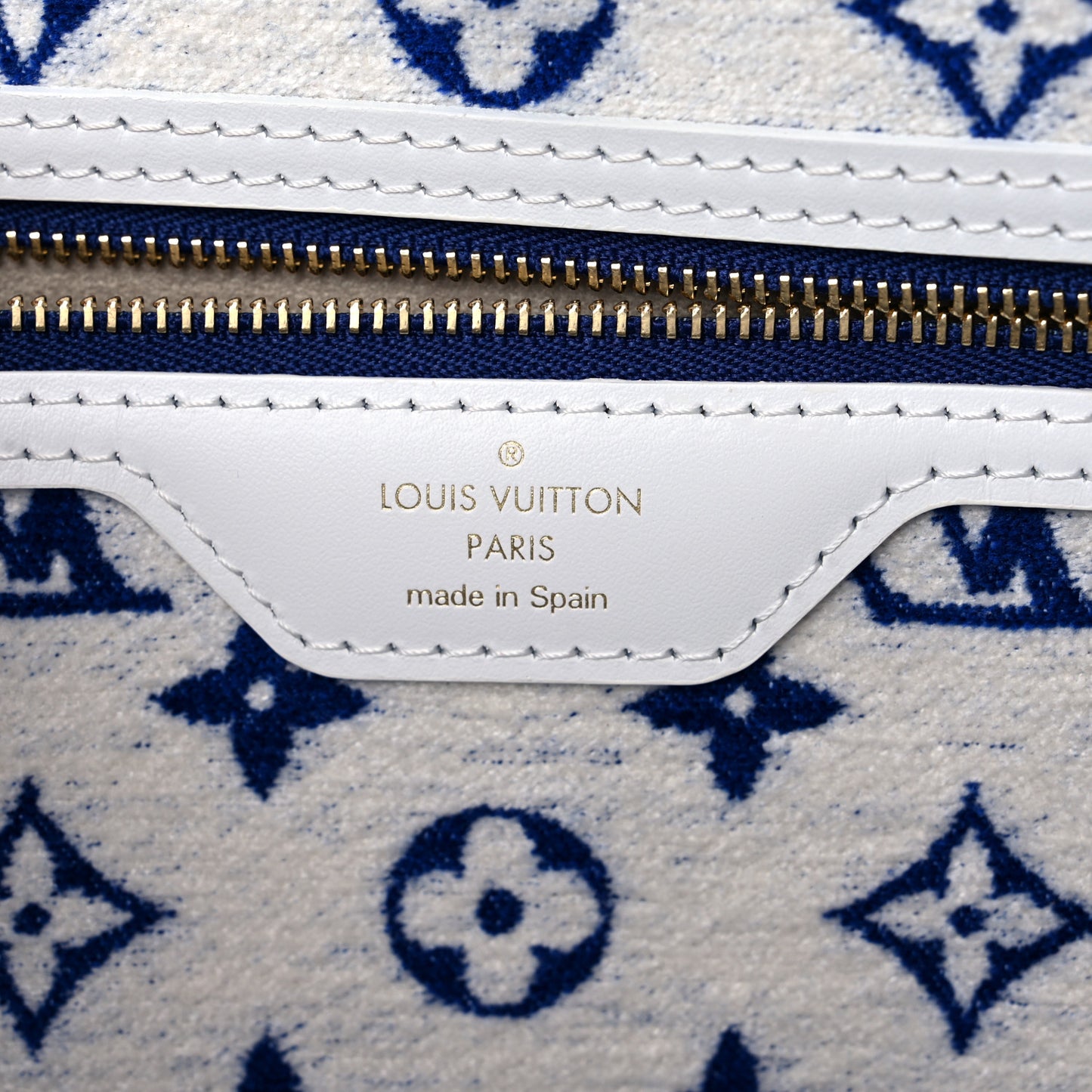 Jacquard Velvet Monogram LV Match Neverfull MM Bleu