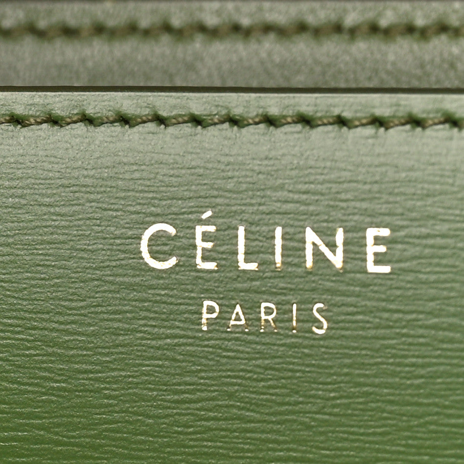 Box Calfskin Classic Box Medium Flap Bag Army Green