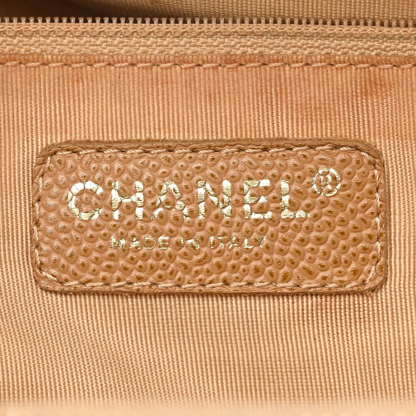 Caviar Quilted Grand Shopping Tote GST Beige