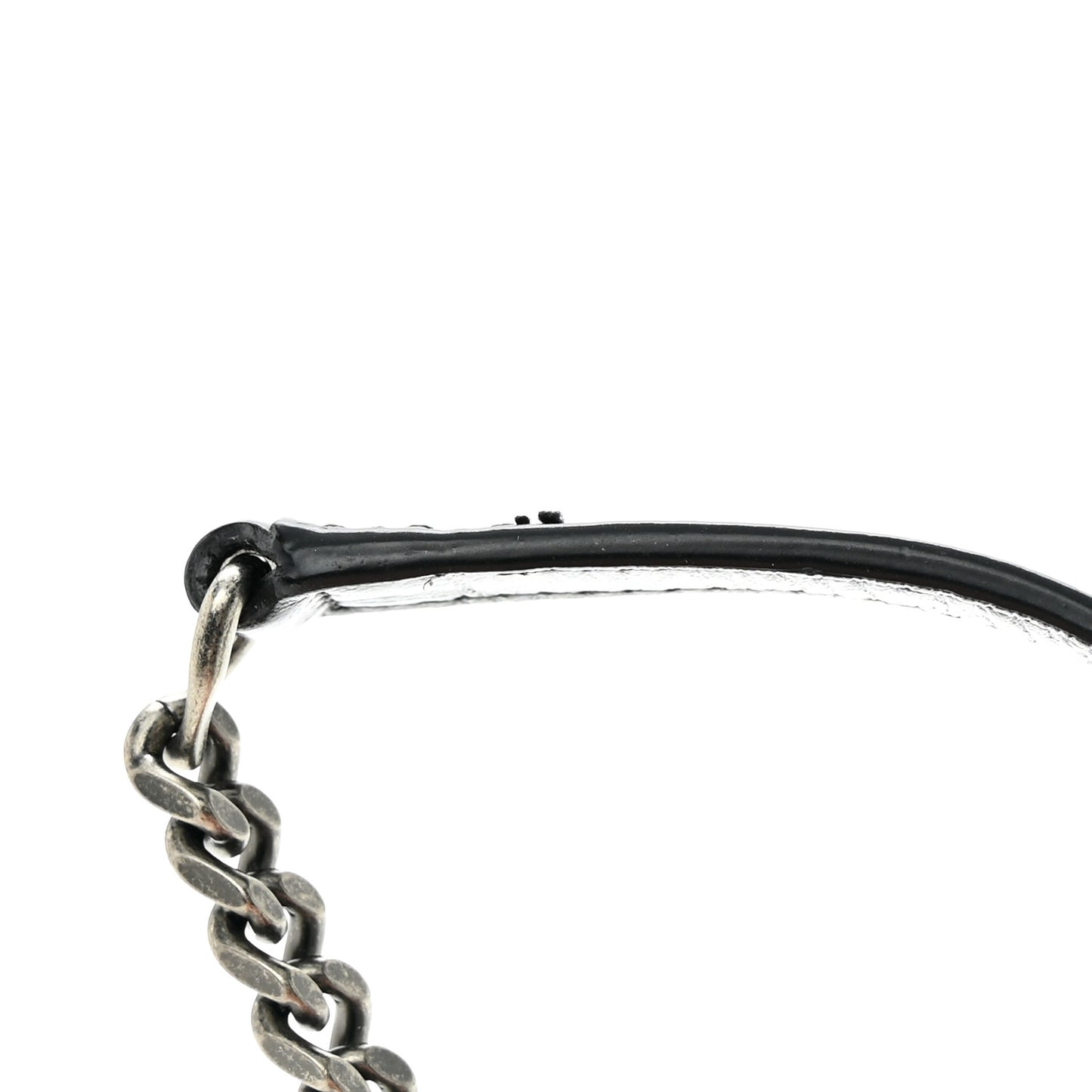 Crinkled Calfskin Matelasse Monogram Baby Niki Chain Satchel Black