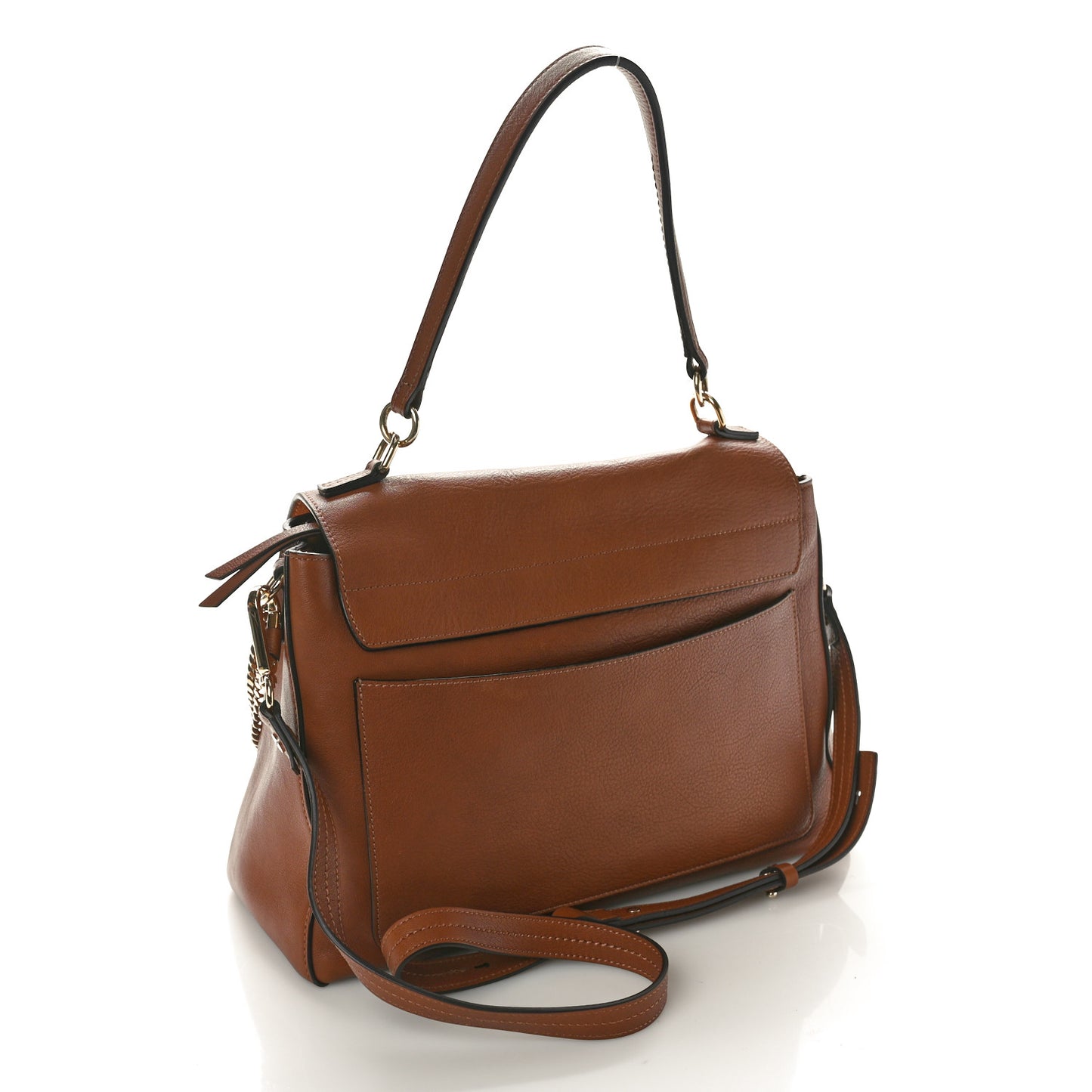 Calfskin Medium Faye Day Shoulder Bag Tan