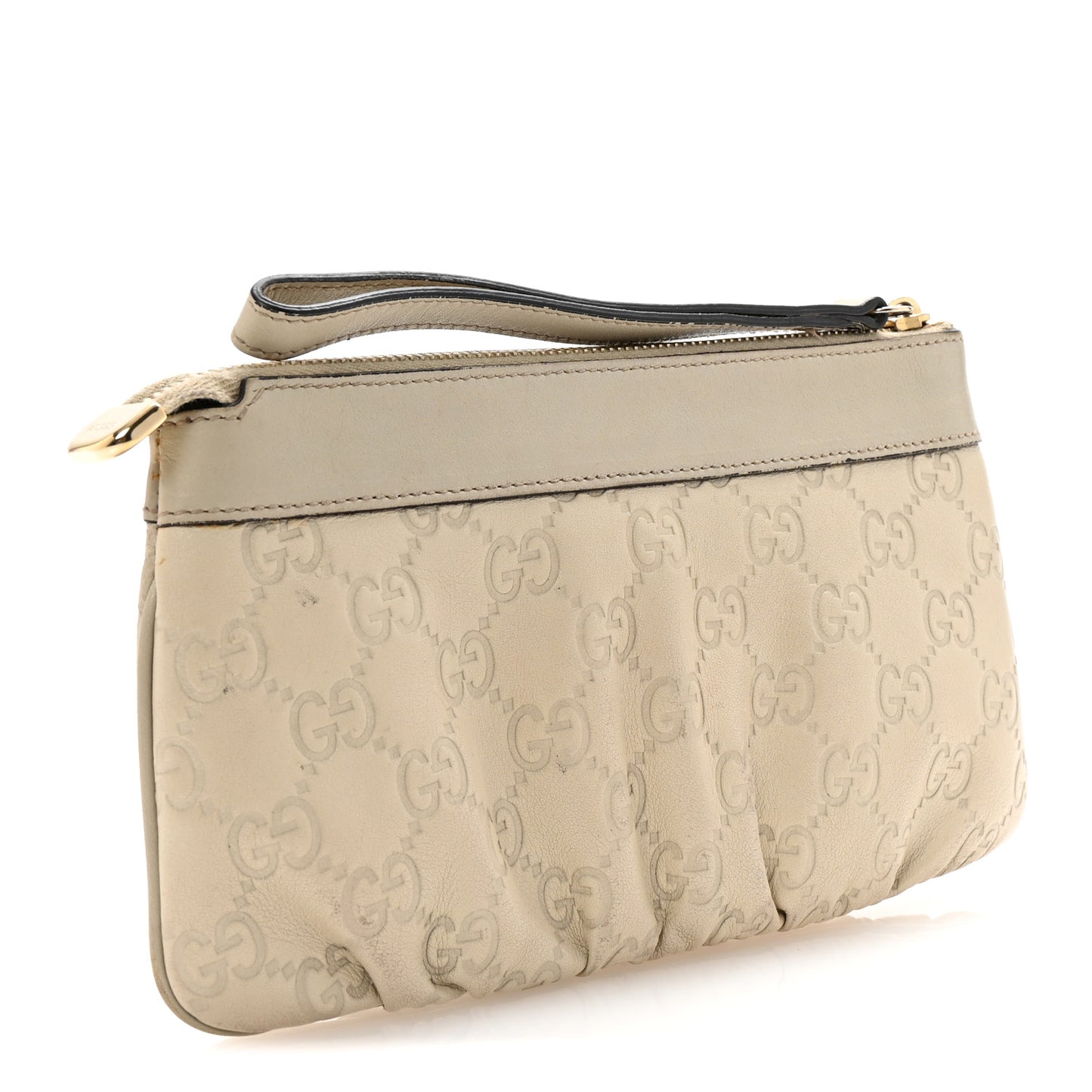 Guccissima D Gold Wristlet Off White