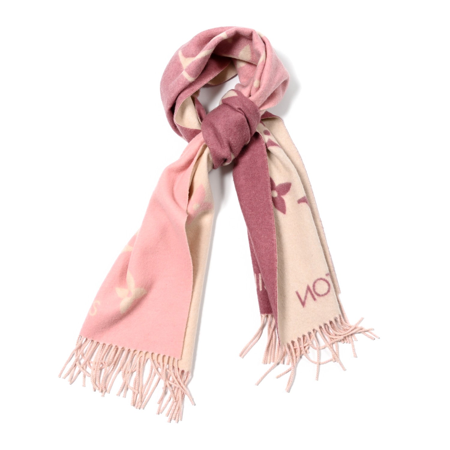 Louis Vuitton Cashmere Monogram Gradient Reykjavik Scarf Light