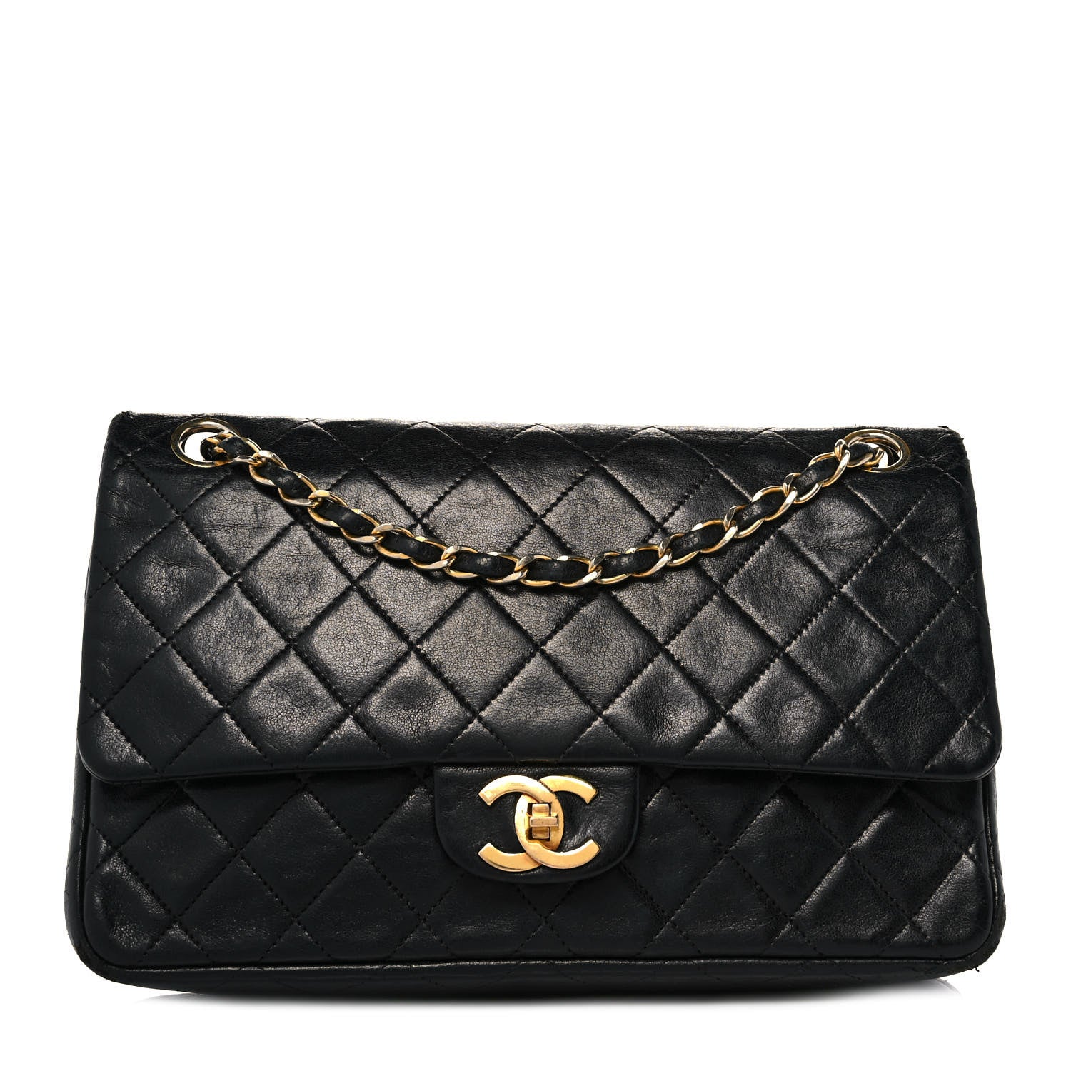 Chanel Lambskin Quilted Medium Double Flap Black 1 of 18