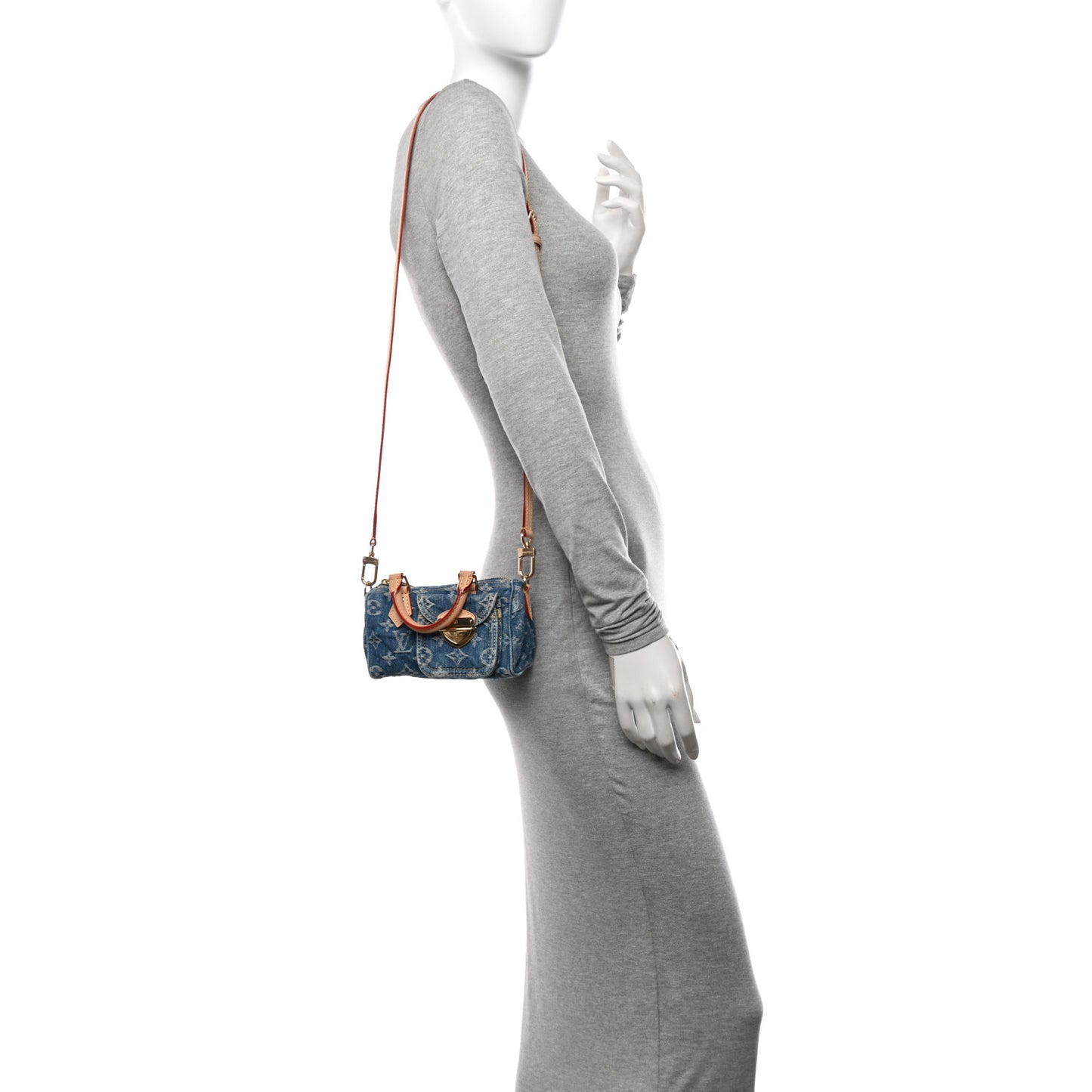 Monogram Denim Nano Speedy Blue