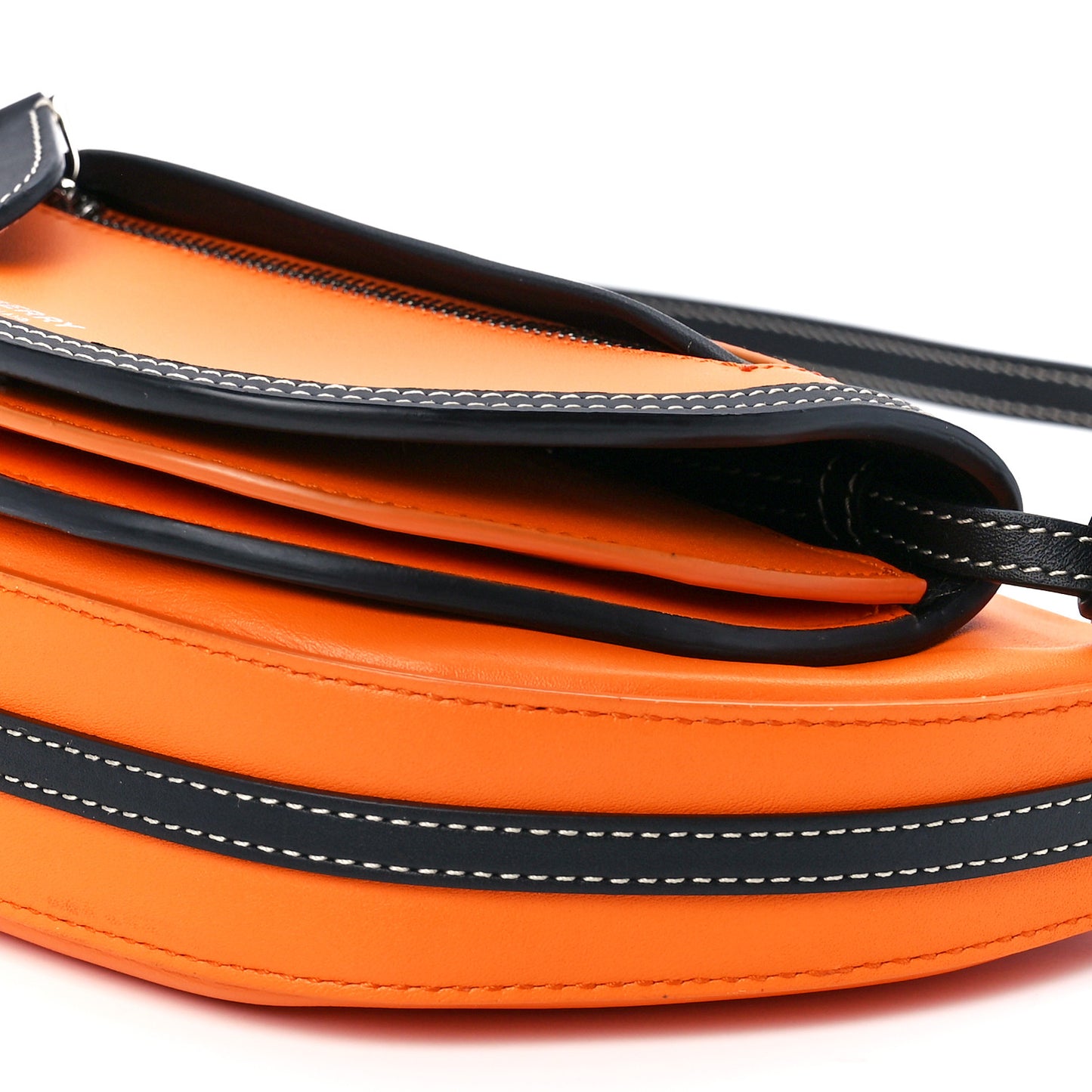 Smooth Calfskin Double Olympia Shoulder Bag Deep Orange