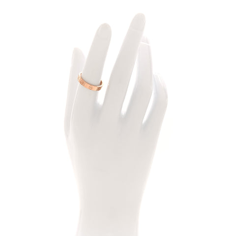 18K Pink Gold 3.5mm LOVE Wedding Band Ring 53 6.5