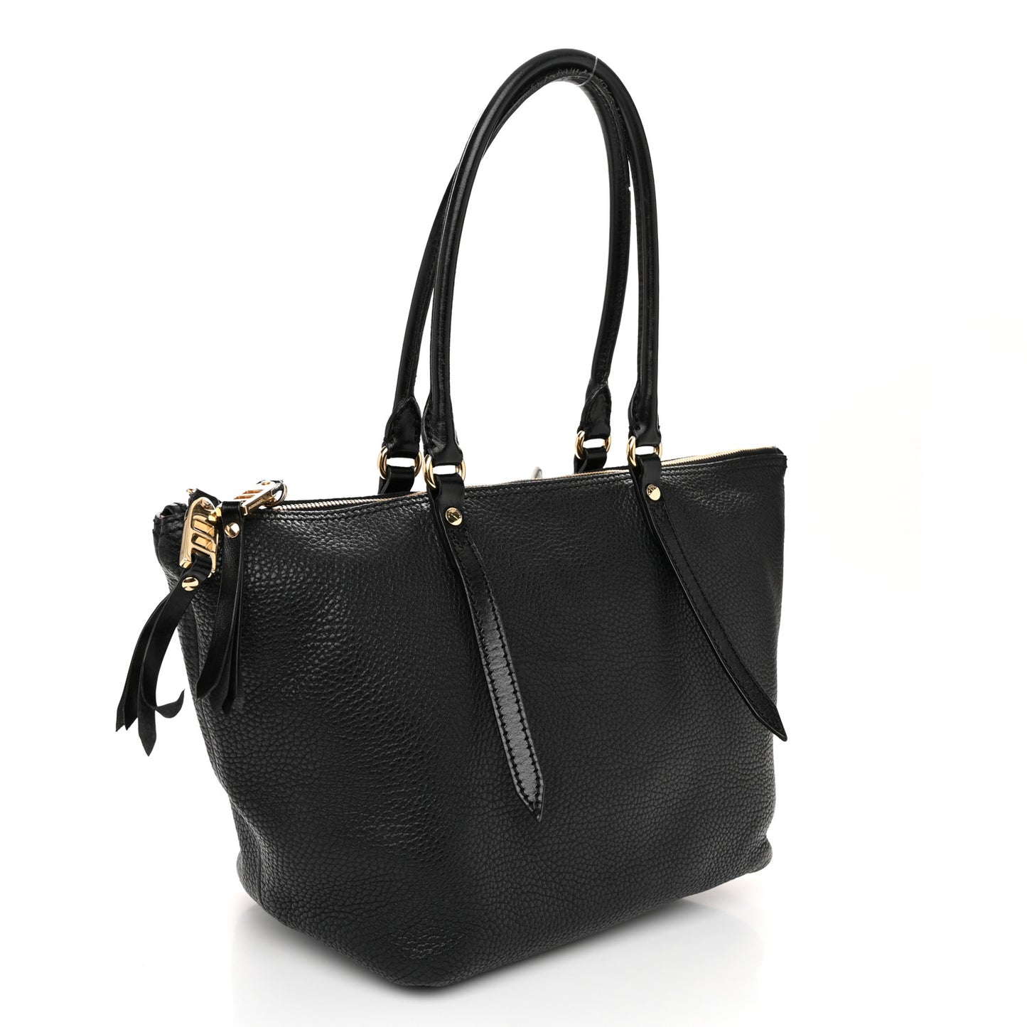 London Grainy Calfskin Small Salisbury Tote Black