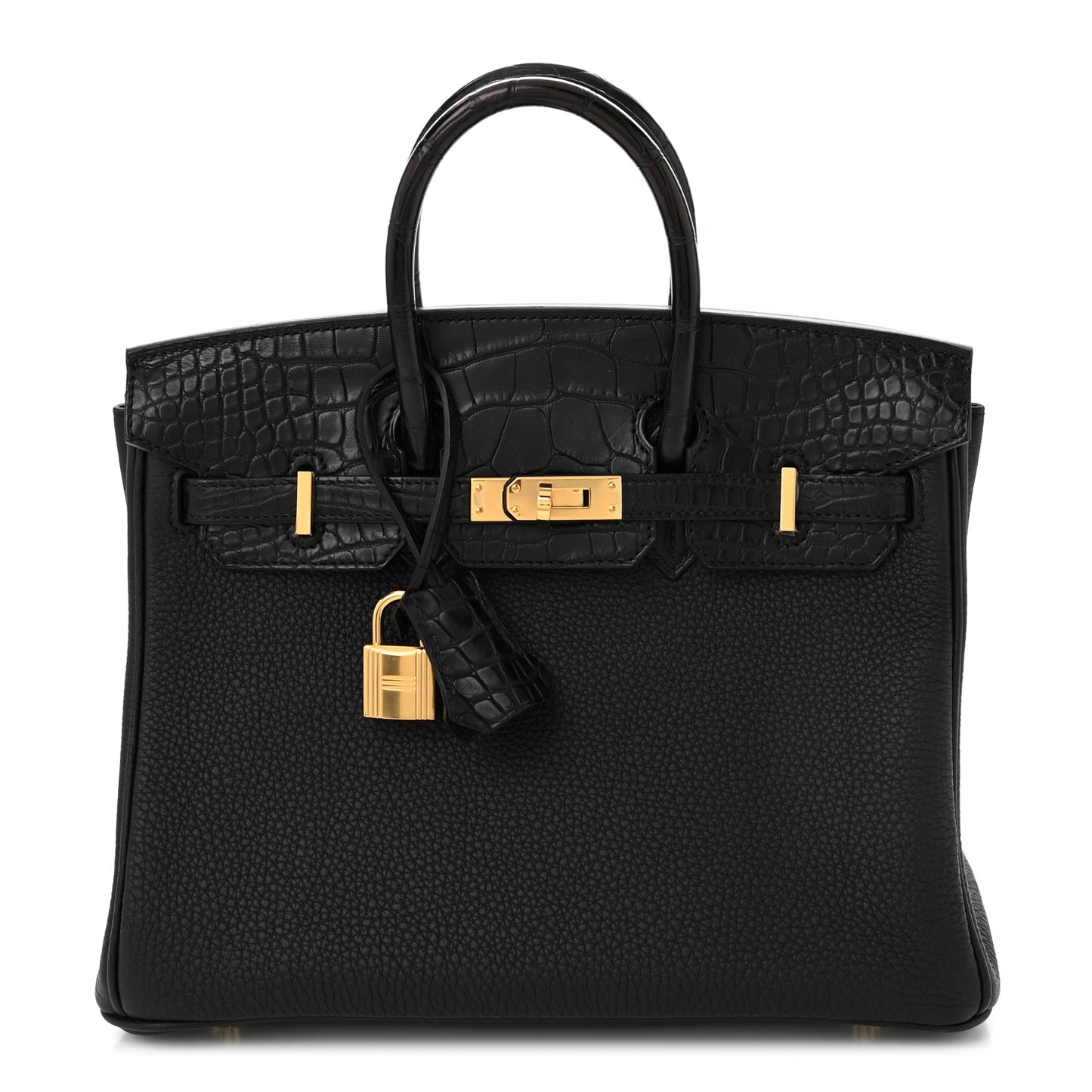Togo Matte Alligator Birkin Touch 25 Black