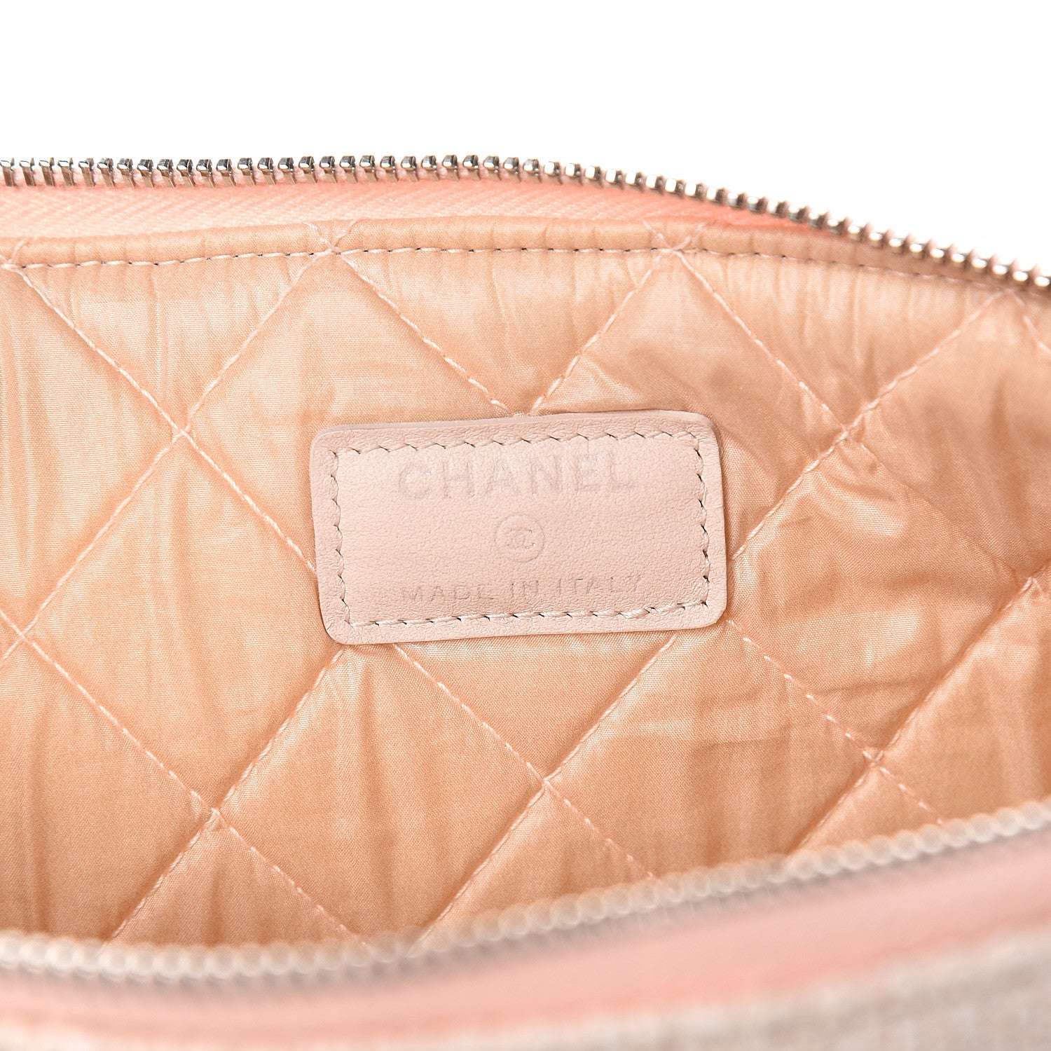 Chanel Canvas Medium Deauville Cosmetic Pouch Pink 8 of 10