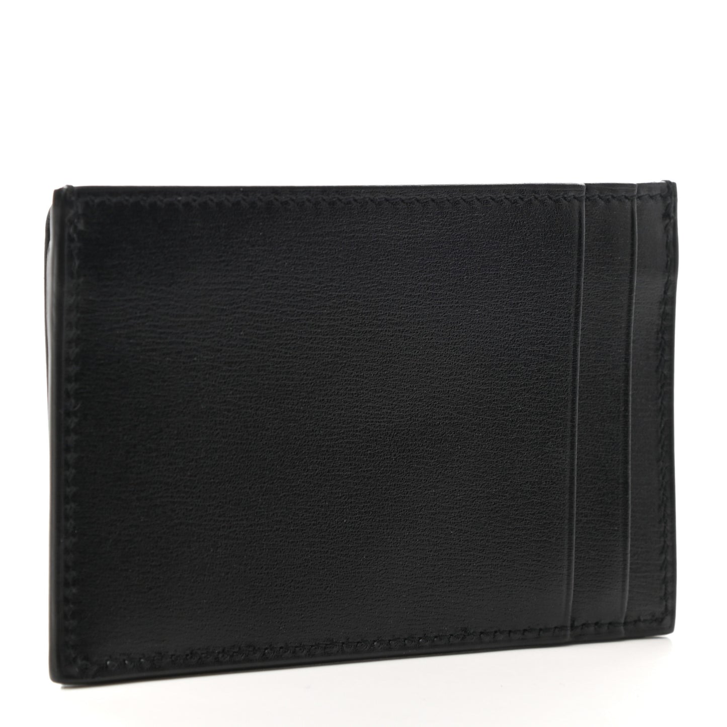 Smooth Calfskin Monogram Coin Pouch Black