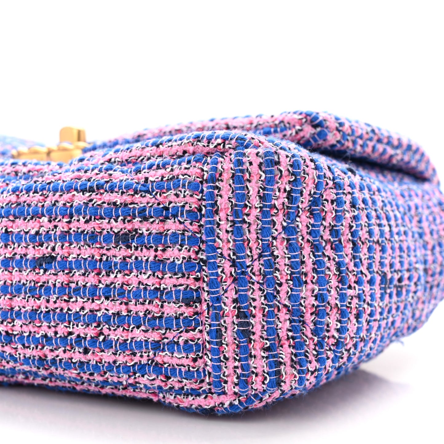 Tweed Quilted Medium Chanel 19 Flap Blue Pink