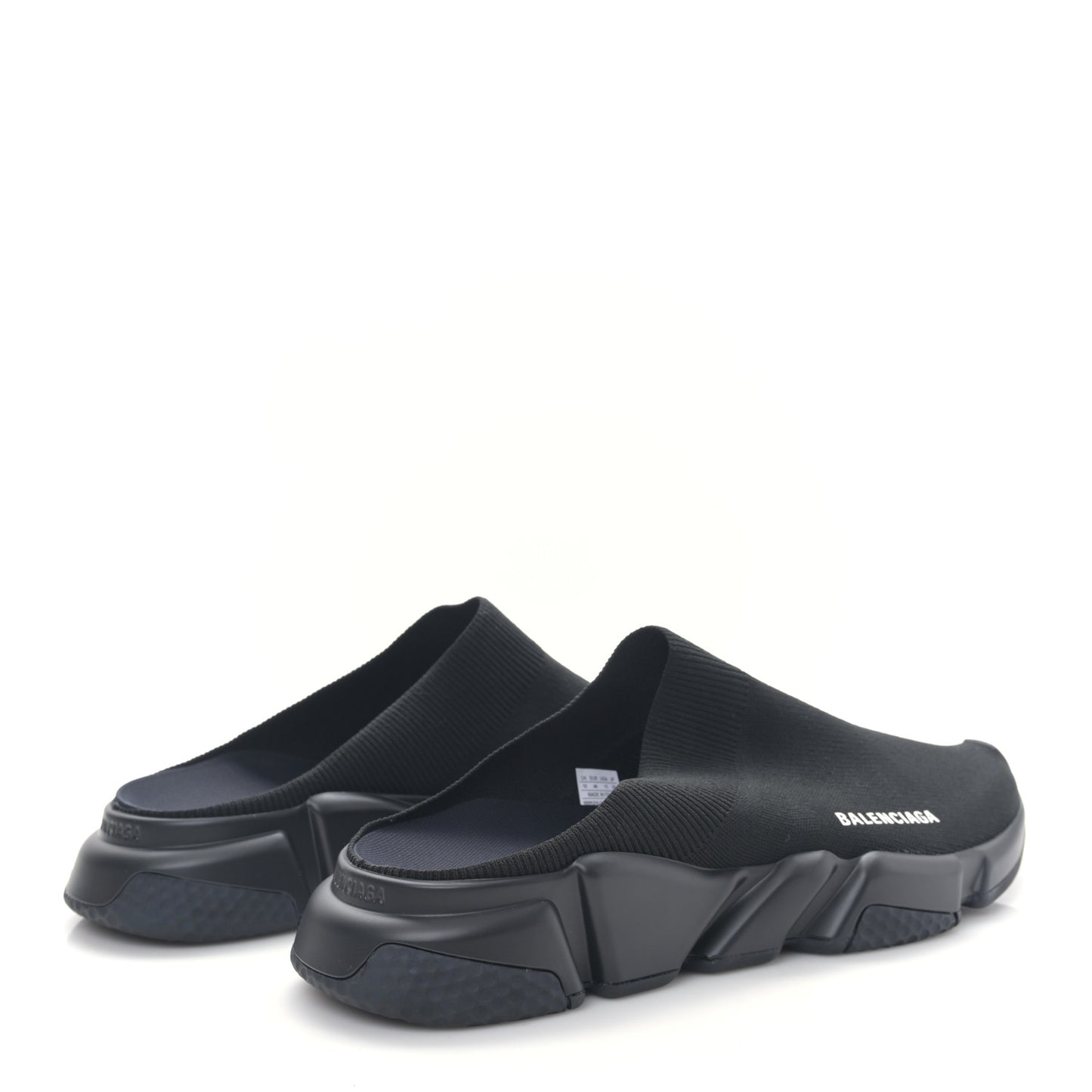 Neoprene Knit Womens Speed Sneakers Mules 44 Black