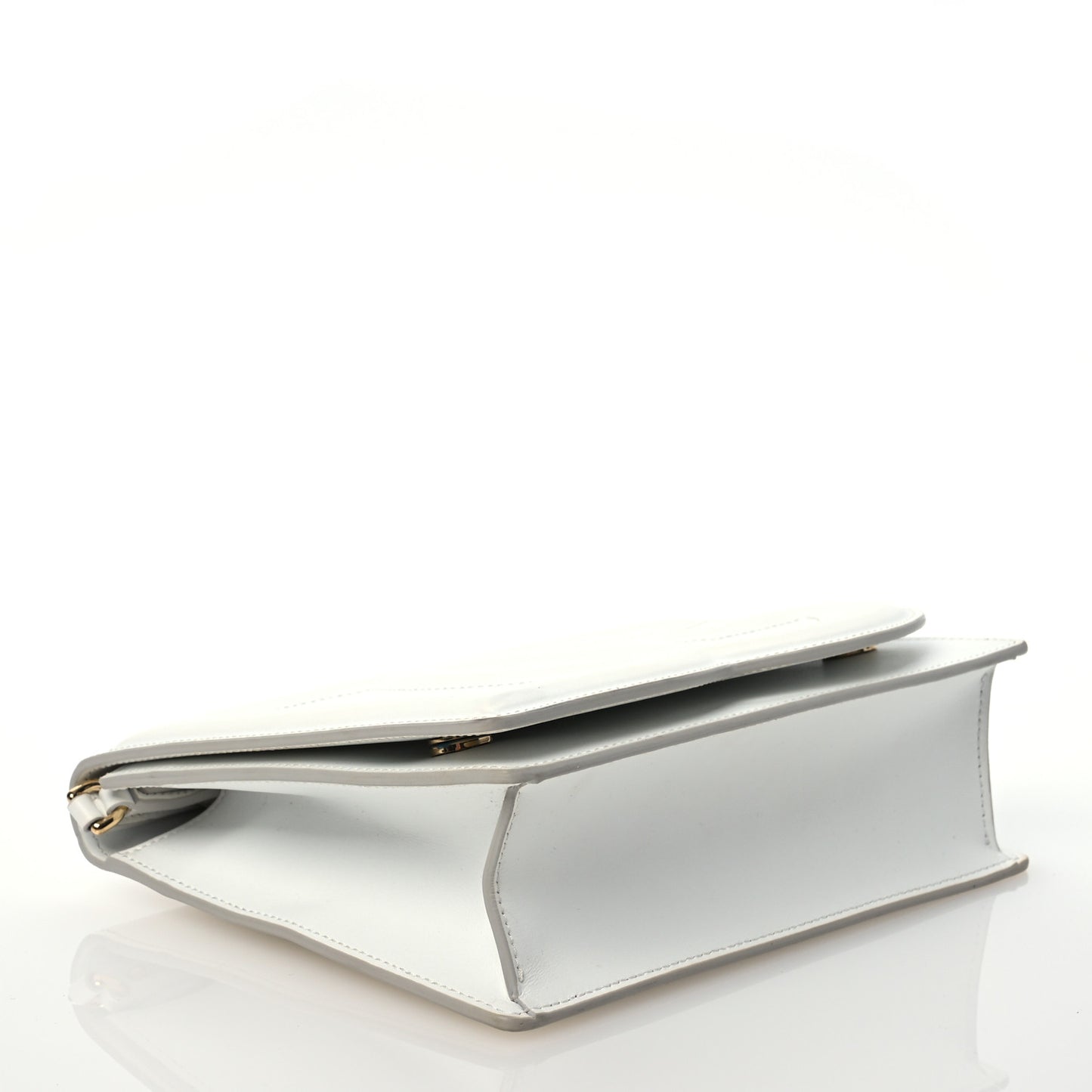 Calfskin DG Logo Flap Crossbody Bag White