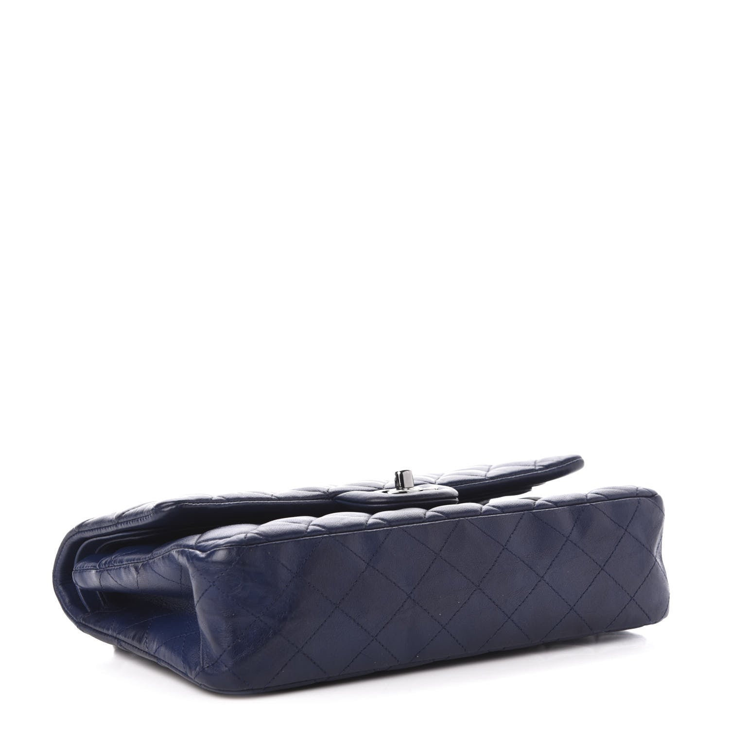 Chanel Lambskin Quilted Medium Double Flap Navy 4 of 10