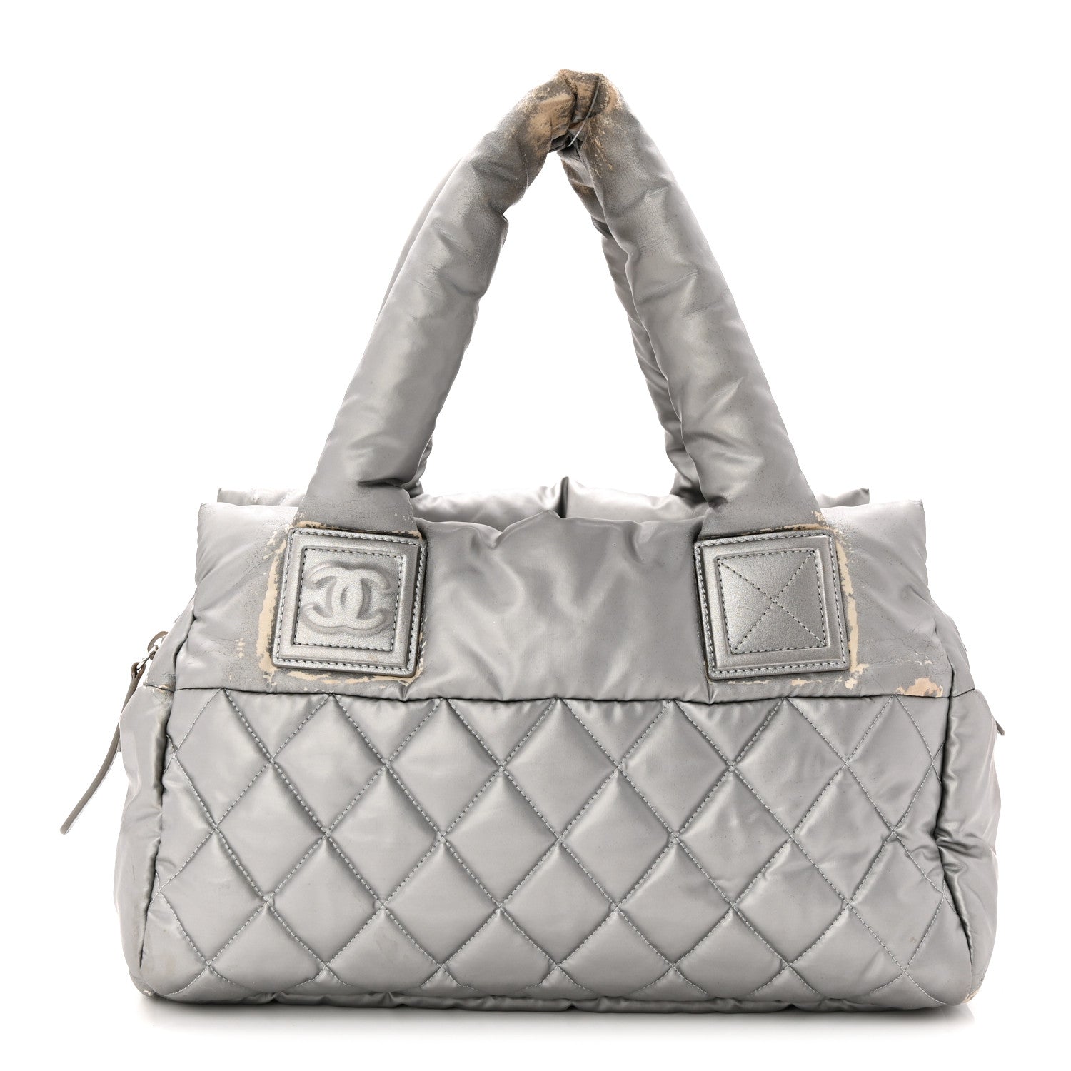 Chanel Nylon Coco Cocoon Zipped Tote Silver 1859204 – FASHIONPHILE