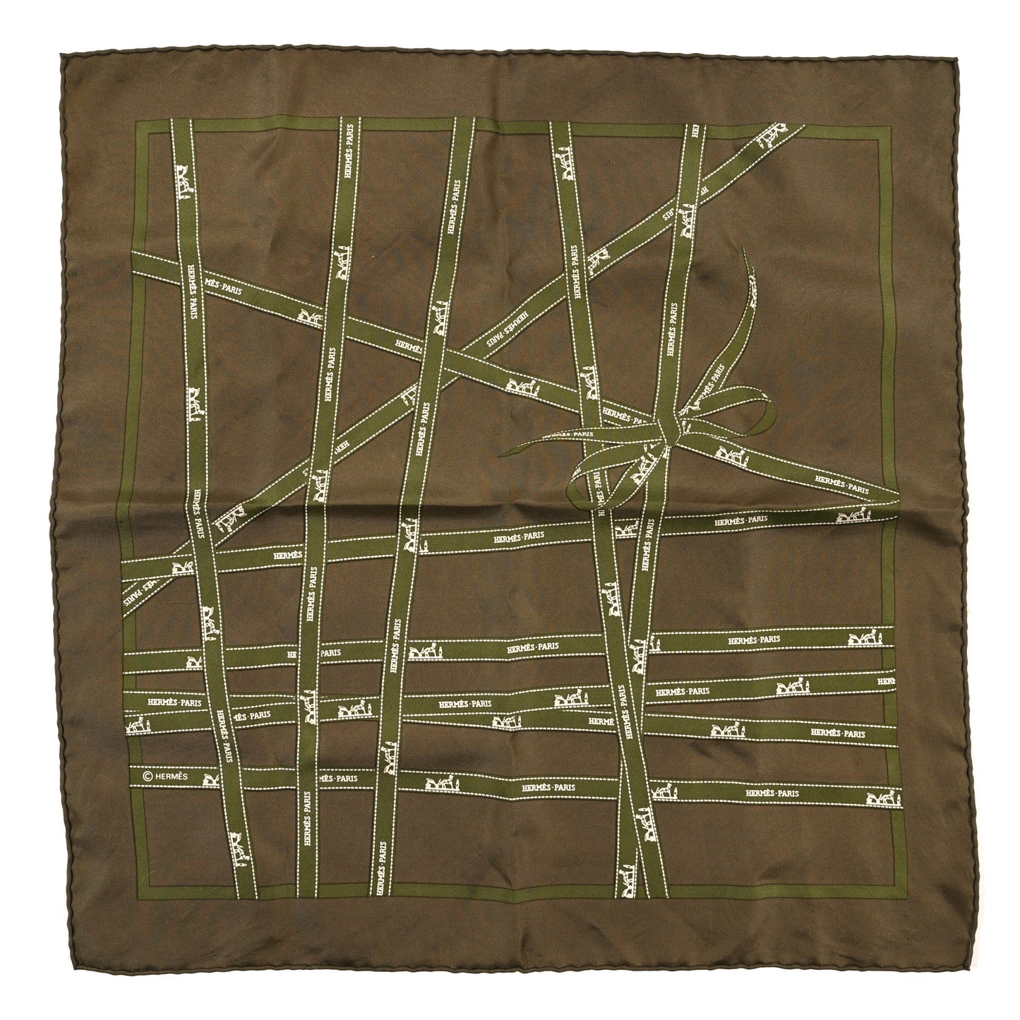 Silk Bolduc Pocket Square 45 Vert