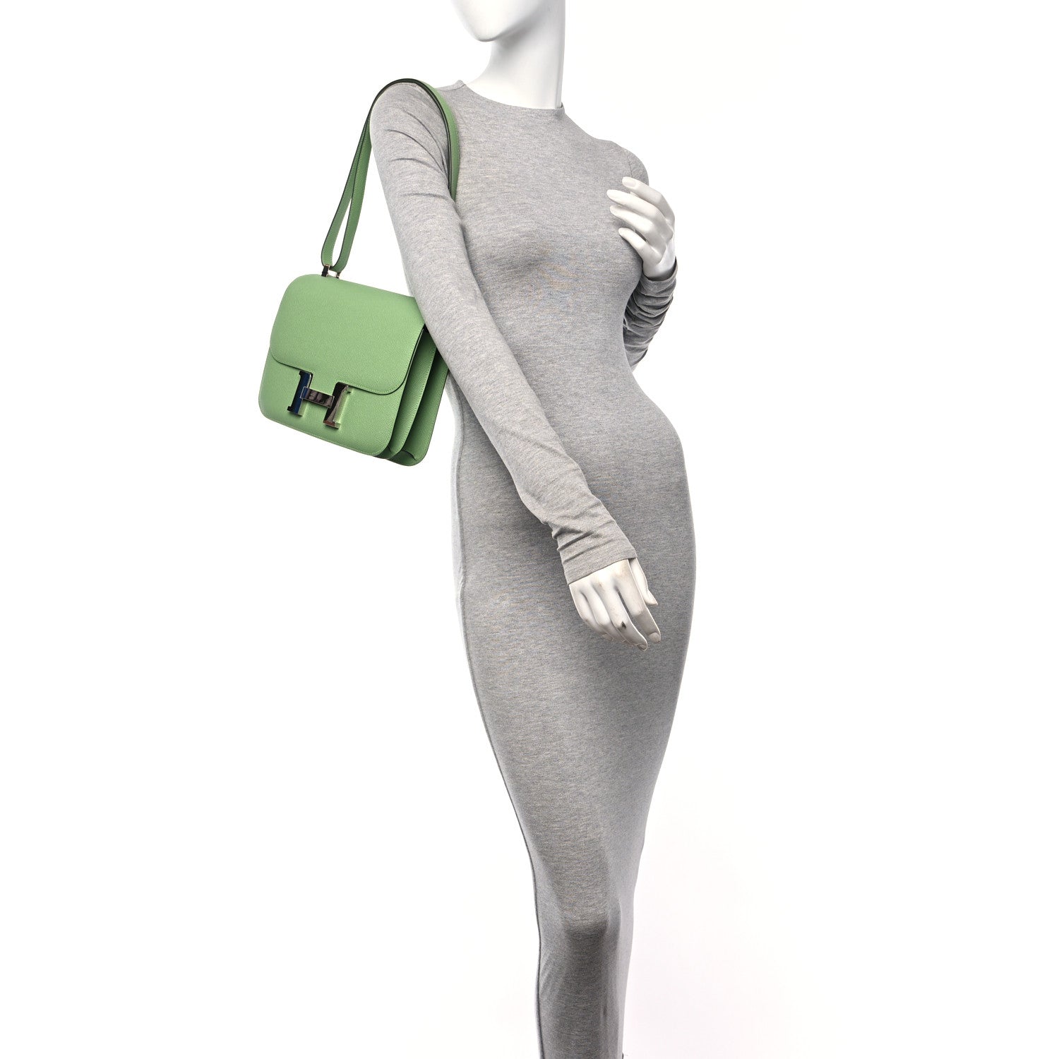 Hermes Epsom Constance 24 Vert Criquet 3 of 9