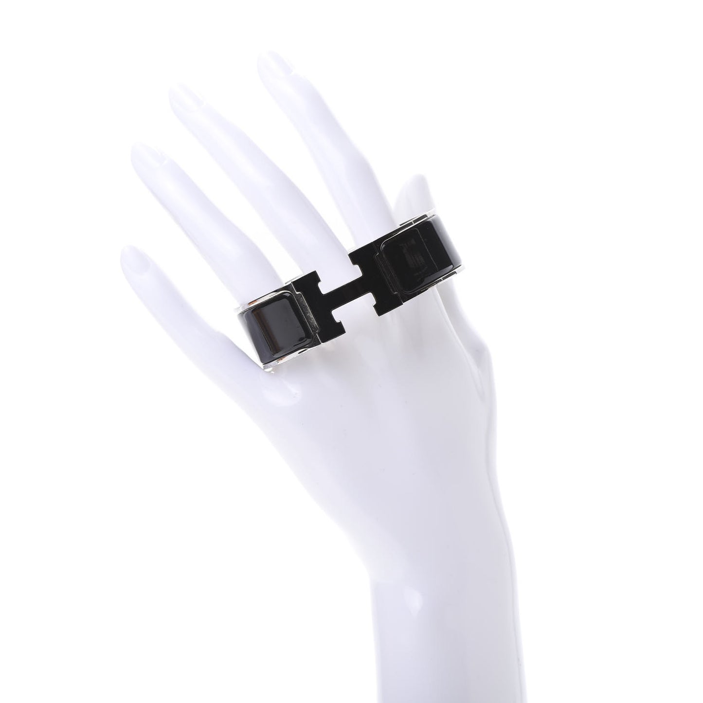 Enamel Wide Clic Clac H Bracelet PM Black