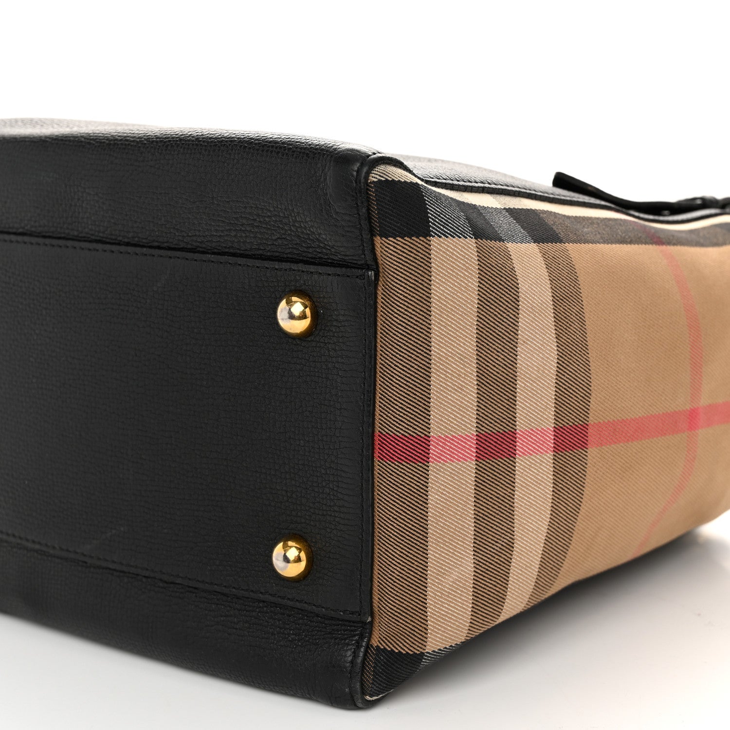 Burberry Grainy Calfskin House Check Small Canterbury Black 10 of 13