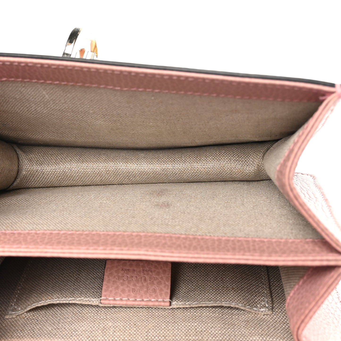 Dollar Calfskin Small Interlocking G Shoulder Bag Soft Pink
