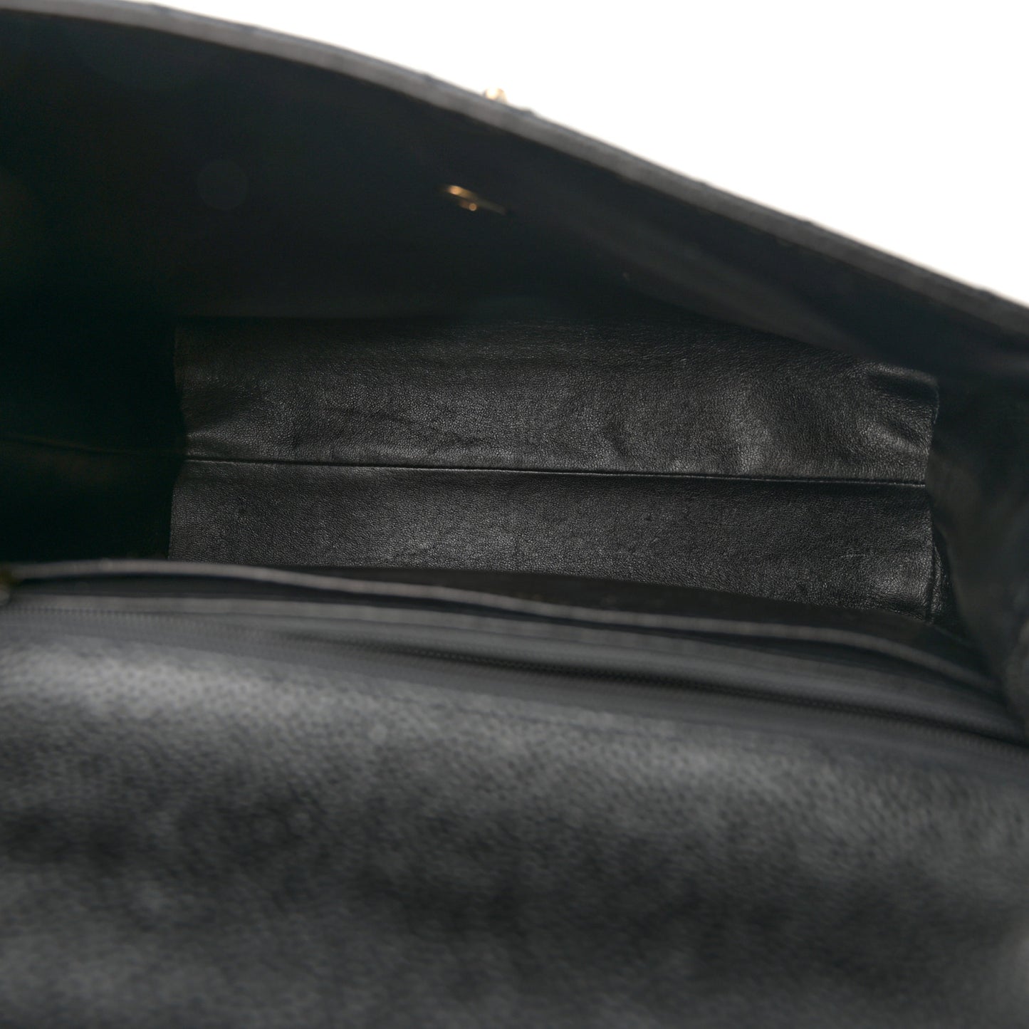 Caviar Quilted Jumbo Kelly Flap Black