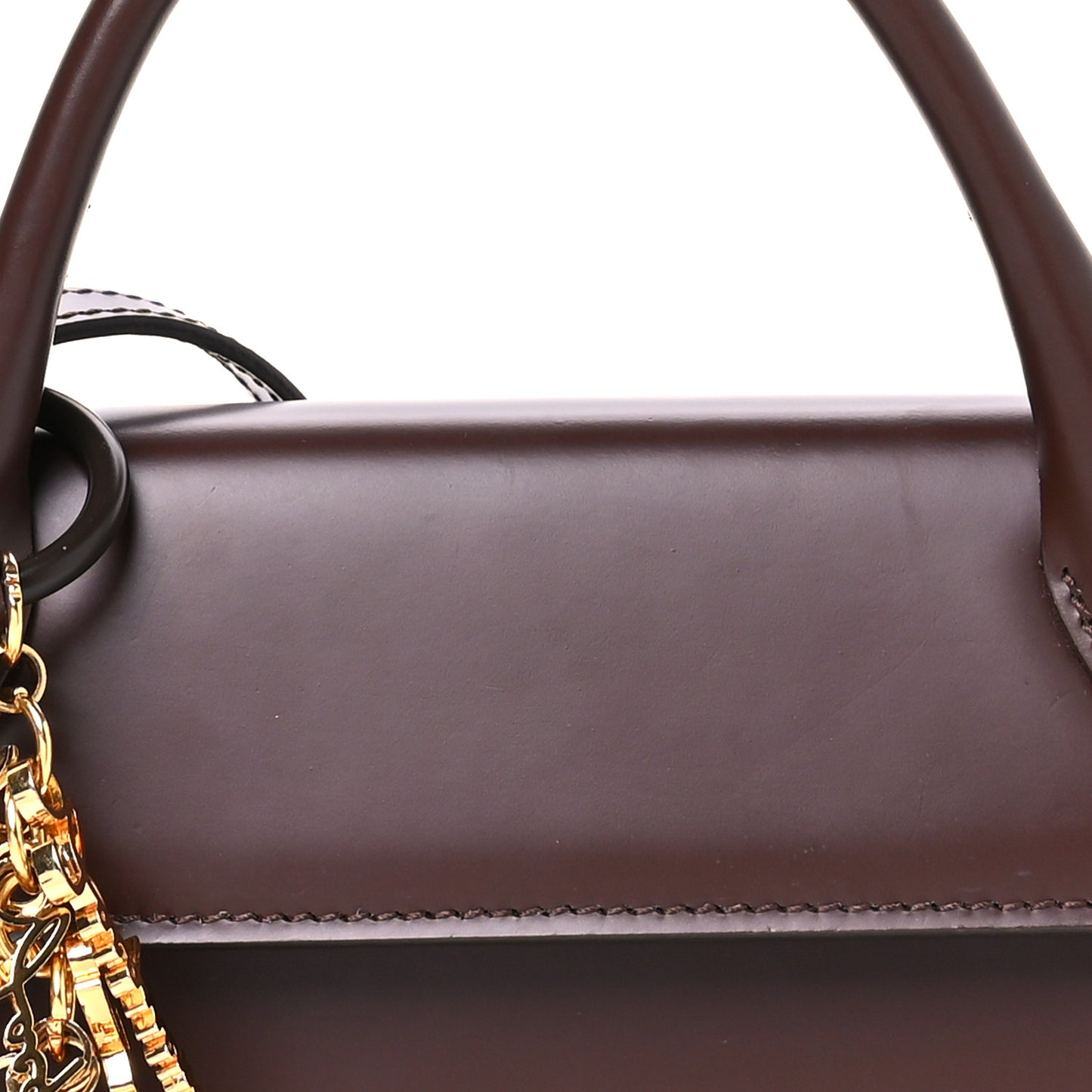 Calfskin Raffia Le Chiquito Long Cordao Brown